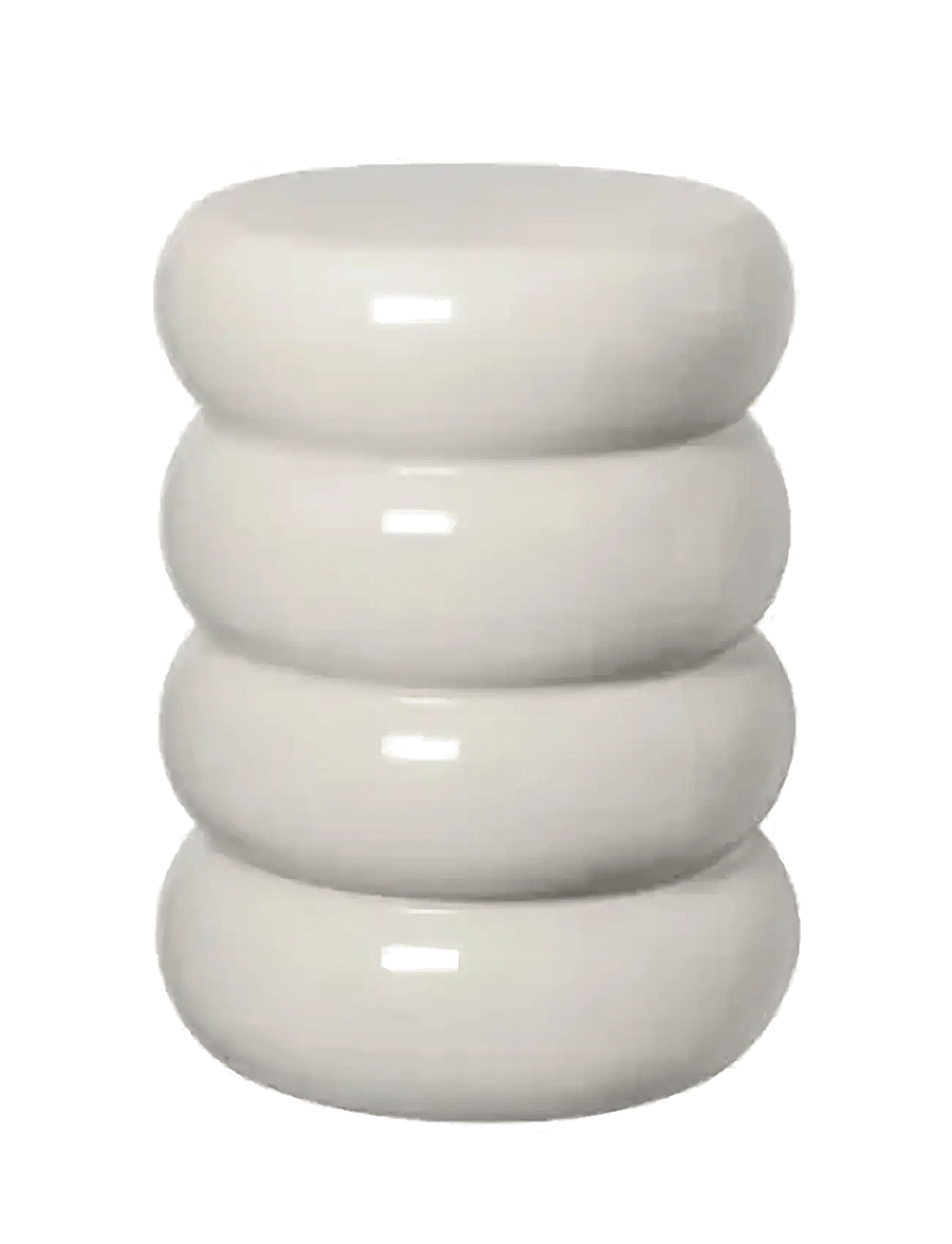Blomus - Ceramic Stool, round - Ø 34 cm - TORU - Lily White - beistelltische & kleine tische - lily white - 0