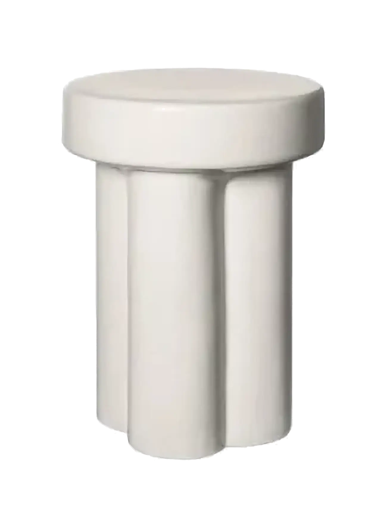 Blomus Ceramic Stool - Ø 33 cm - TORU - Lily White - Möbel - LILY WHITE / cream