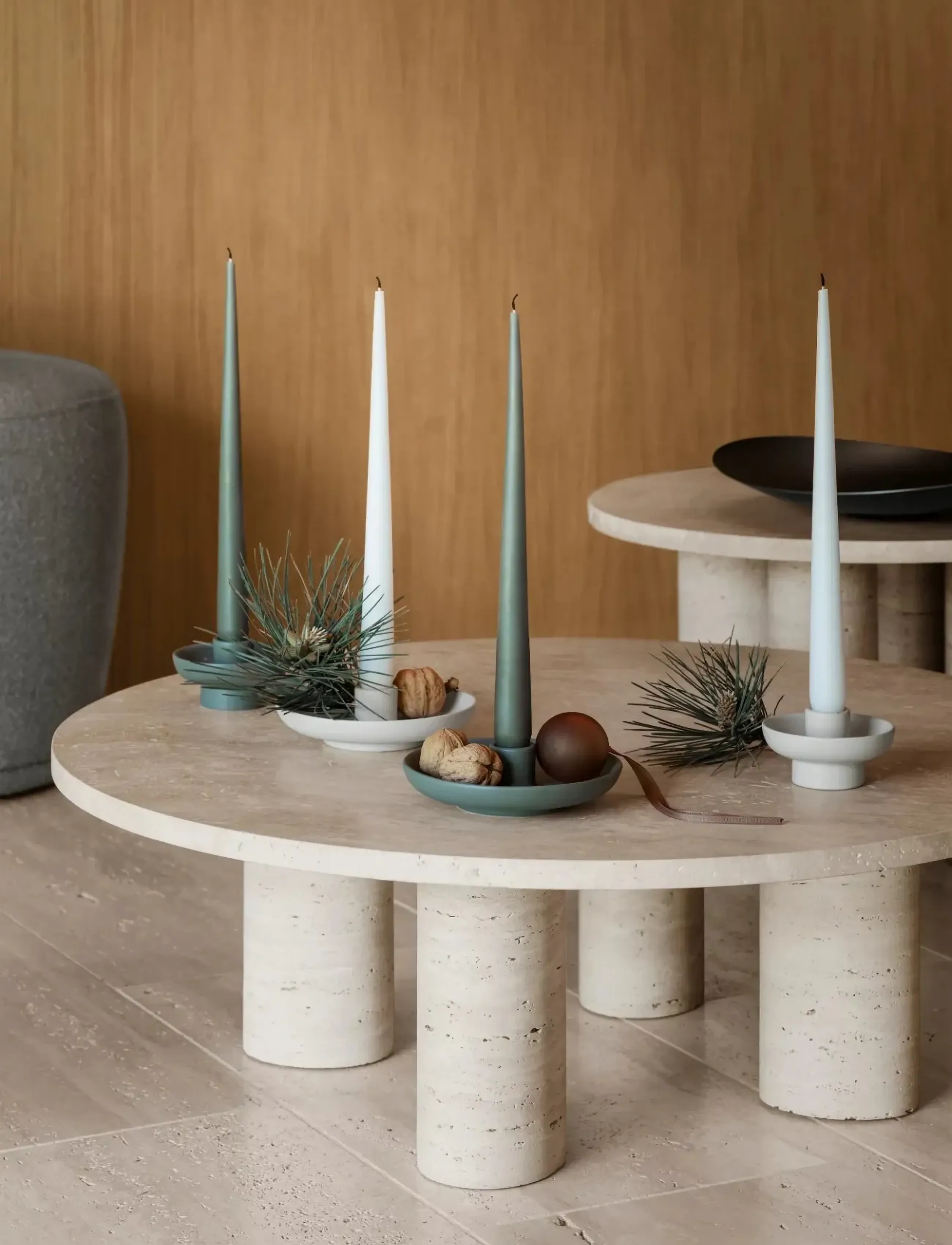 Blomus - Candle Holder - Ø 14 cm - VELA - Moonbeam - küünlajalad - moonbeam - 3