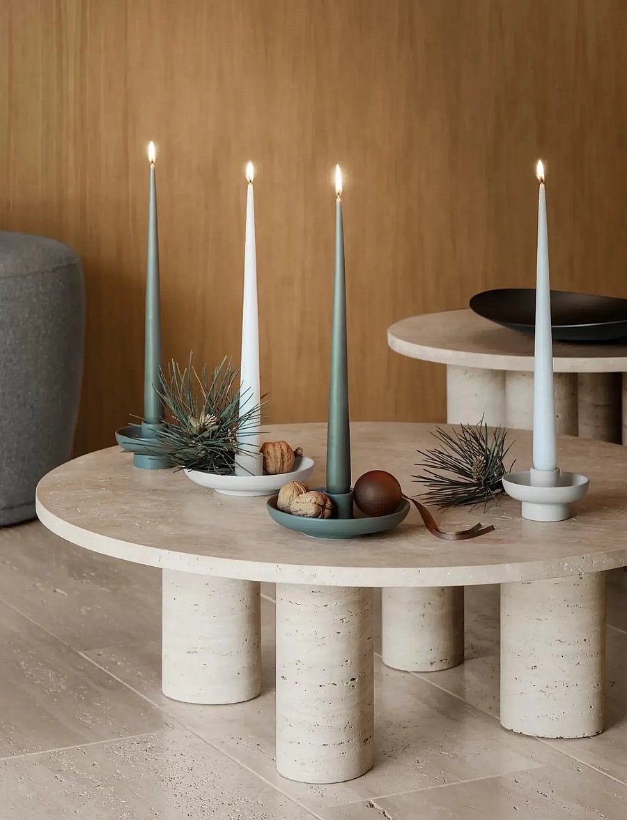 Blomus - Candle Holder - Ø 14 cm - VELA - Agave Green - kerzenständer - agave green - 0