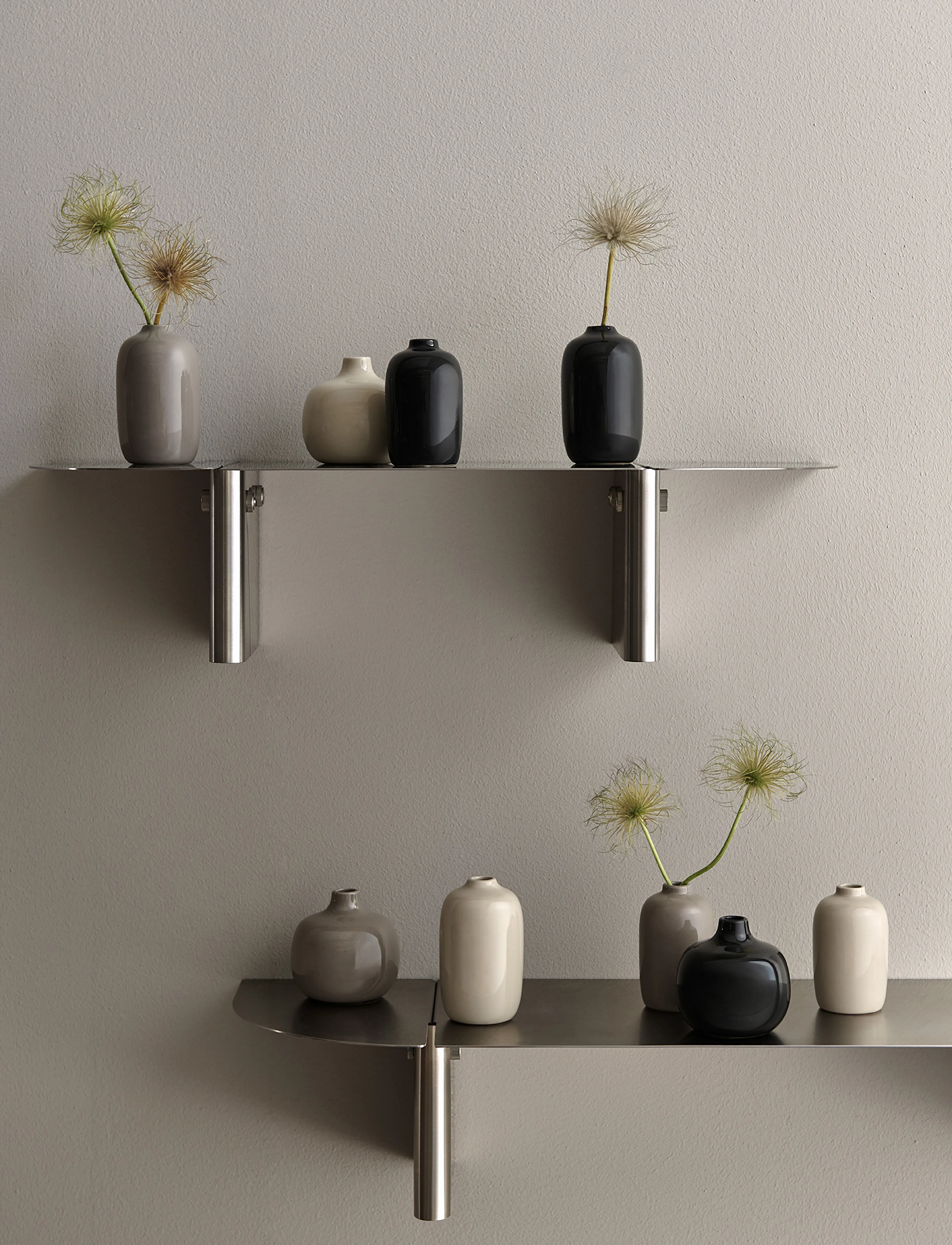 Blomus Wall Shelf L 14 X 80 22 Cm Oru Burned Metal, cm, Furniture, Khakigrün - Shelves, Homeware