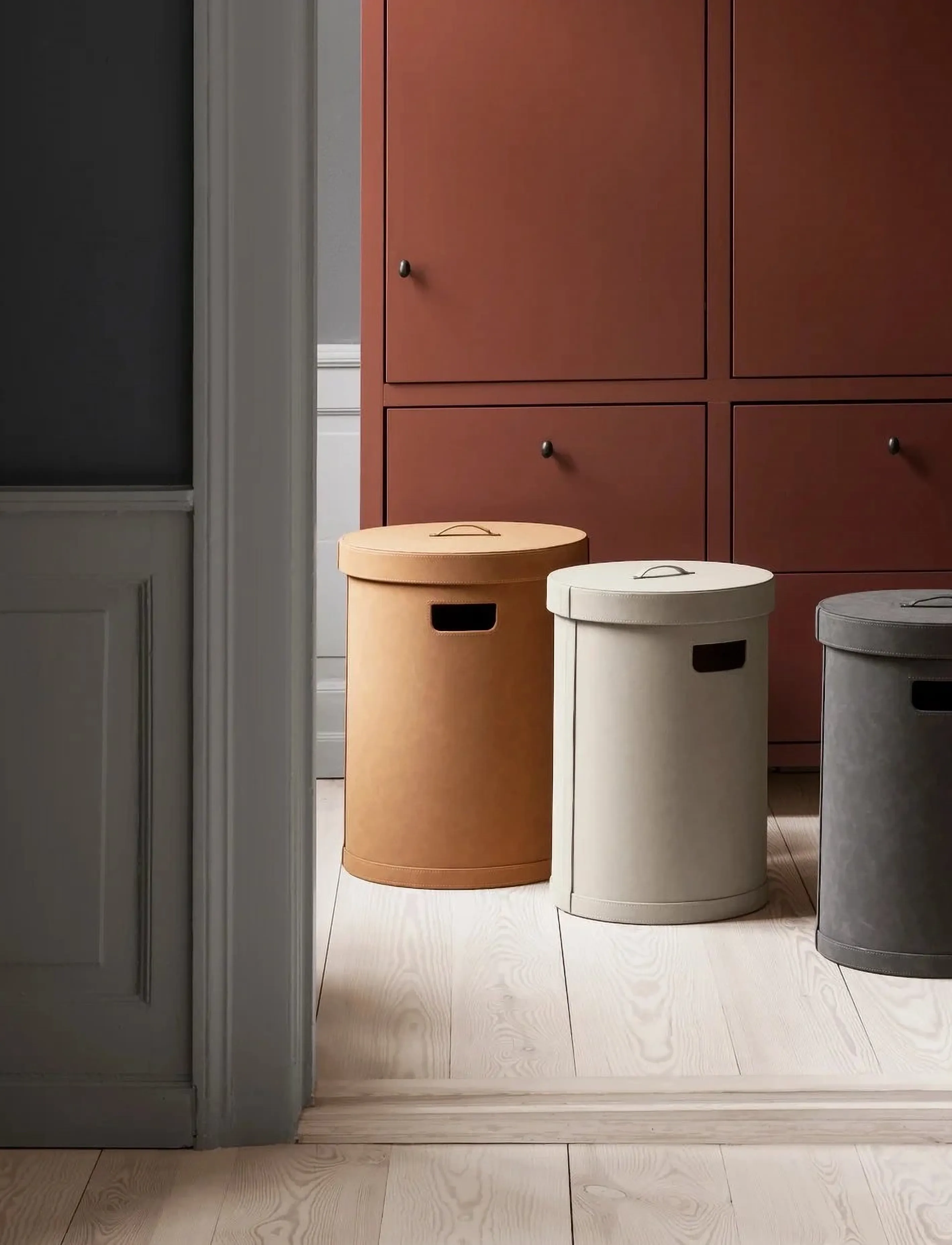 Blomus Laundry Basket M 51 Cm, Ø 35 50 L Sahla Pewter, cm, Storage, Grau - Baskets, Homeware