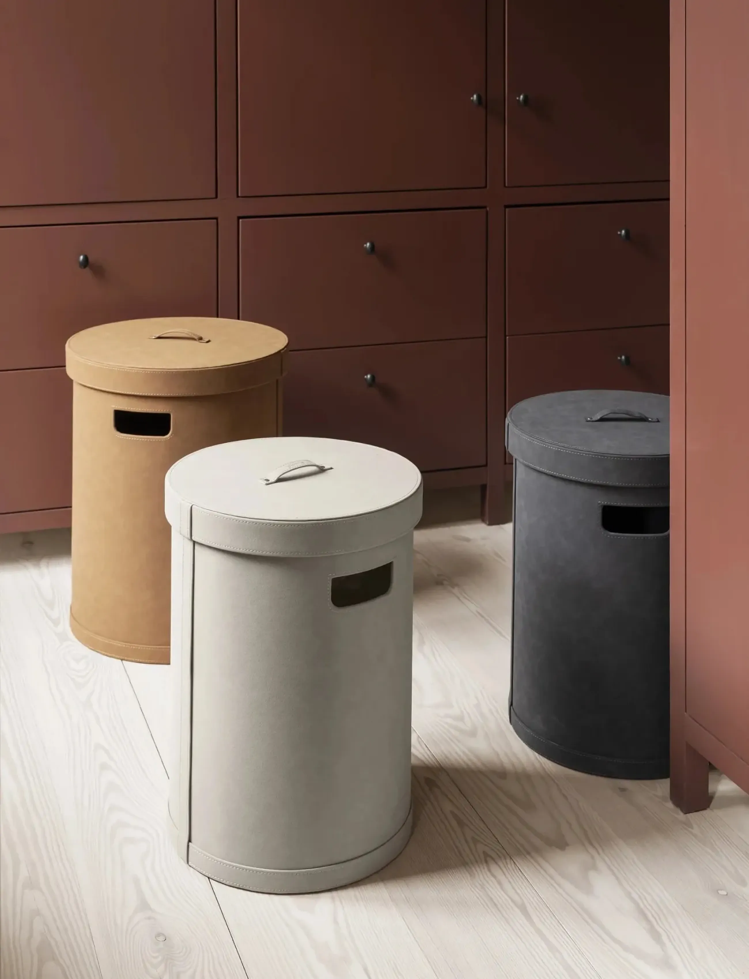 Blomus - Laundry Basket L - 54 cm, Ø 40 cm, 67,5 L - SAHLA - Pewter - wäschekörbe - pewter - 3