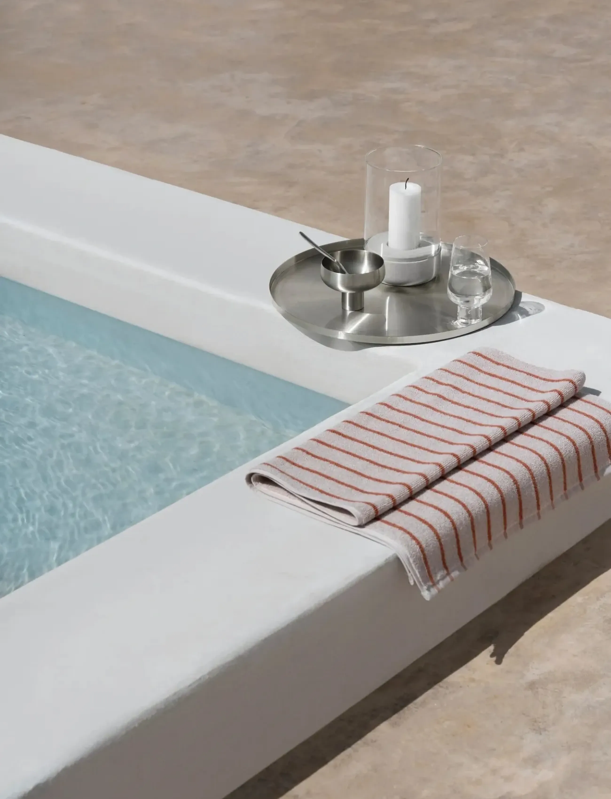 Blomus Towel 100 X 50 Cm Arto Moonbeam/Amber Brown, 100X cm, Towels & Bath Towels, Beige - Hand Homeware