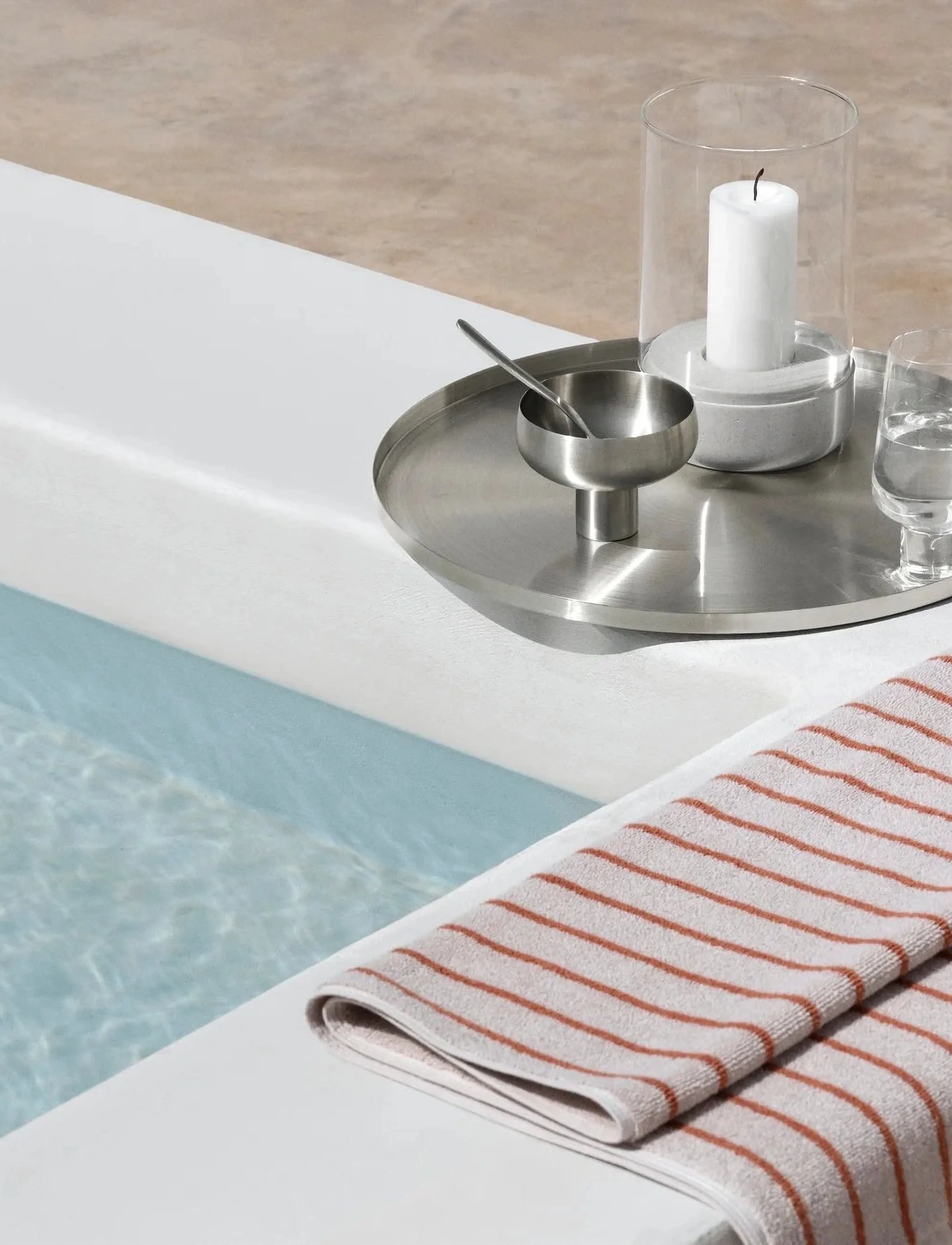 Blomus - Towel - 100 x 50 cm - ARTO - Moonbeam/Amber Brown - badlakan - moonbeam/amber brown - 2