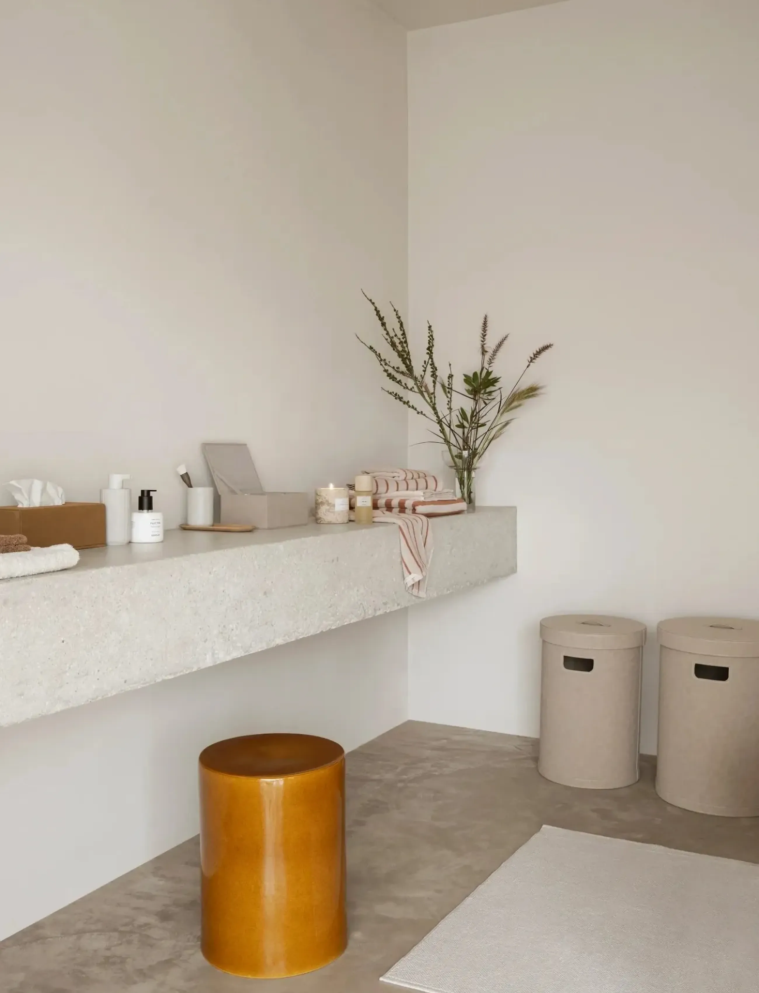 Blomus Set Of 2 Guest Hand Towel 50 X 30 Cm Arto Moonbeam/Amber Brown, 50X cm, Towels & Bath Towels, Beige - Homeware