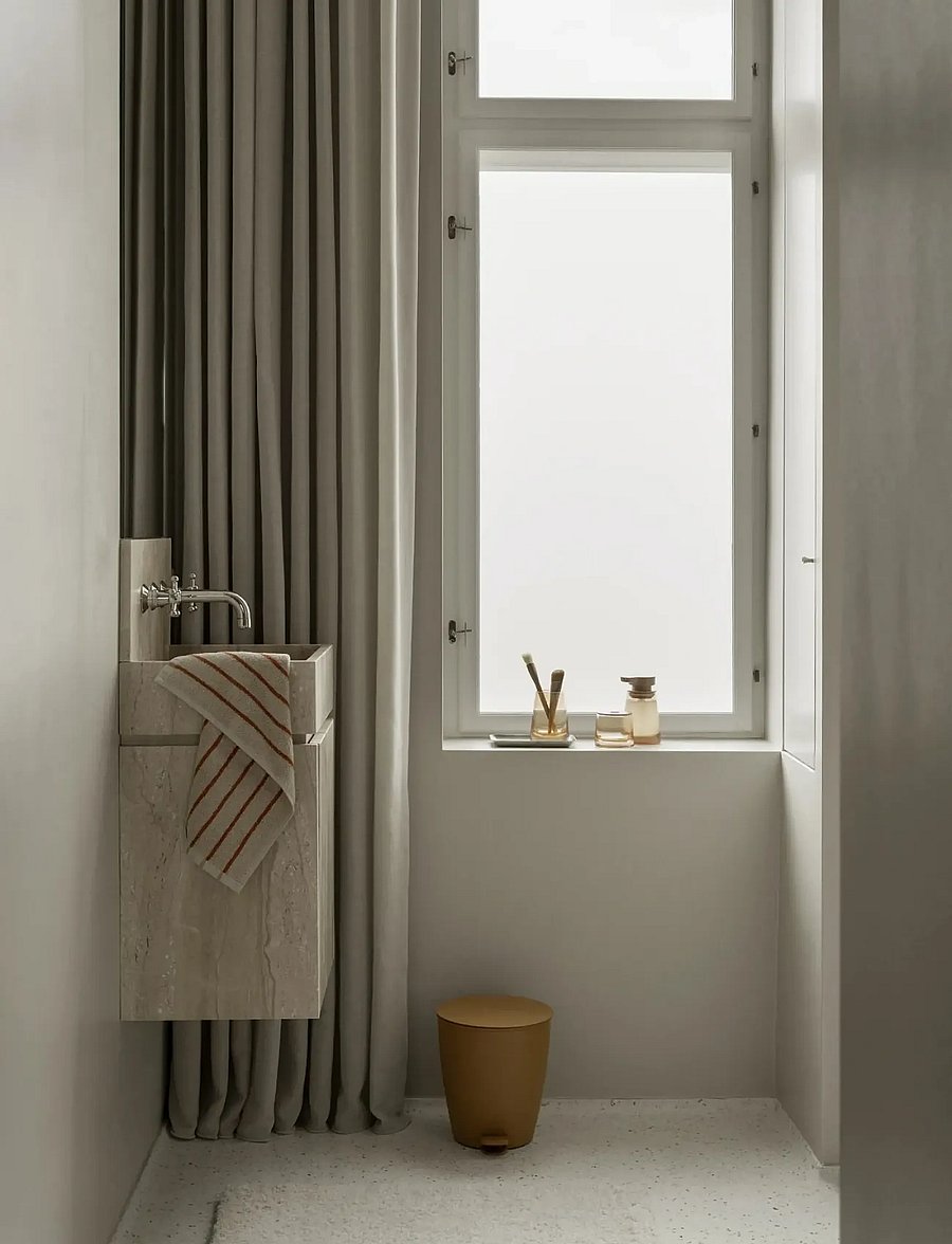 Blomus - Set of 2 Guest Hand Towel - ARTO - saunalinad - moonbeam/amber brown - 3