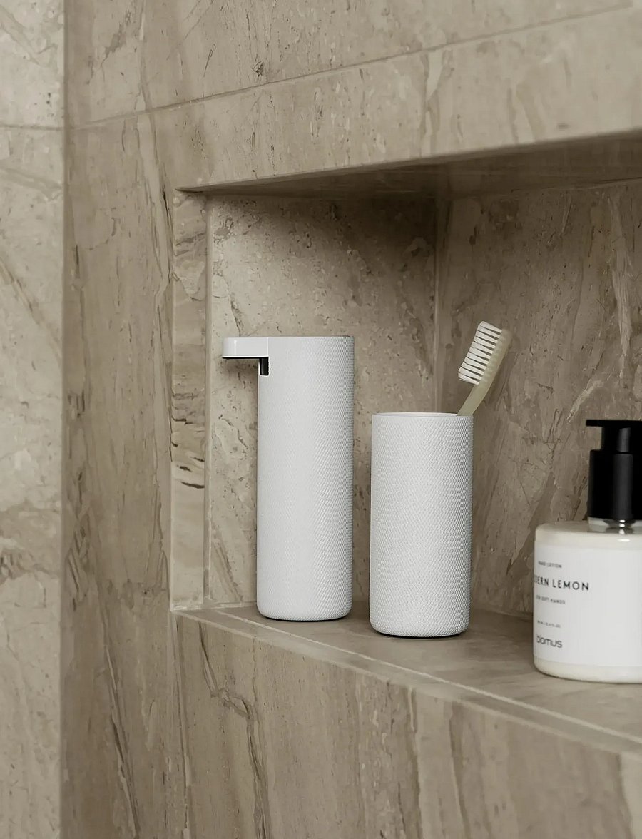 Blomus - Soap Dispenser - 16 cm, Ø 5,5 cm, 0,165 L - MODO ROF - White - seifenspender & seifenschalen - white - 0