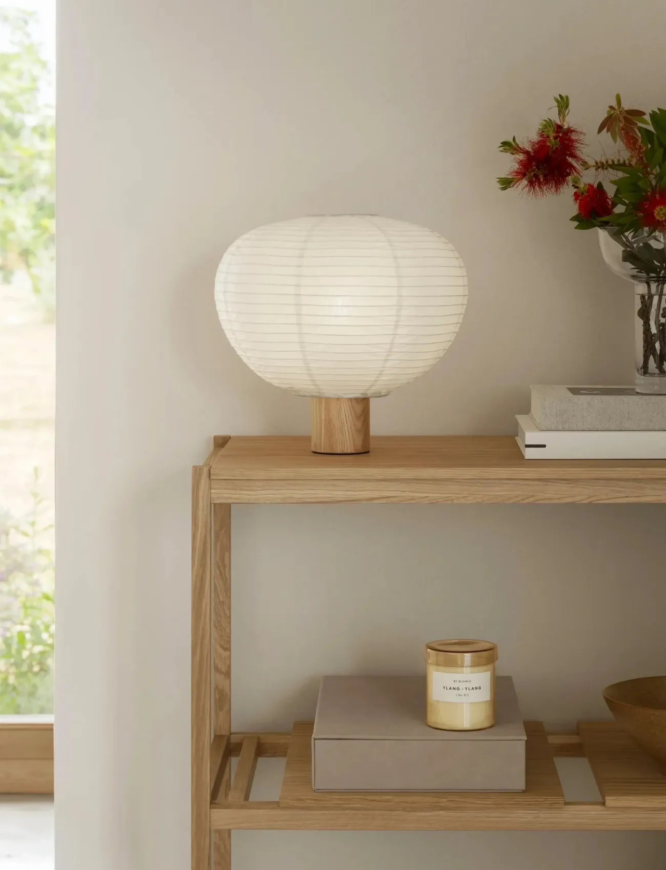 Blomus Table Lamp S 31 Cm, Ø 32 Cm Kami Oak, cm, Lamps - Lamps, Homeware