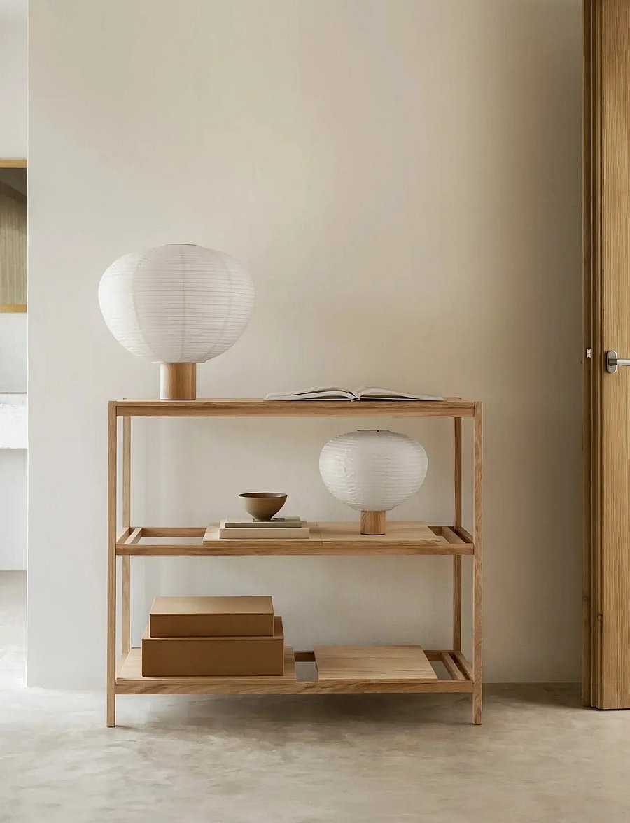 Blomus - Table Lamp S - 31 cm, Ø 32 cm - KAMI - Oak - laualambid - oak - 3