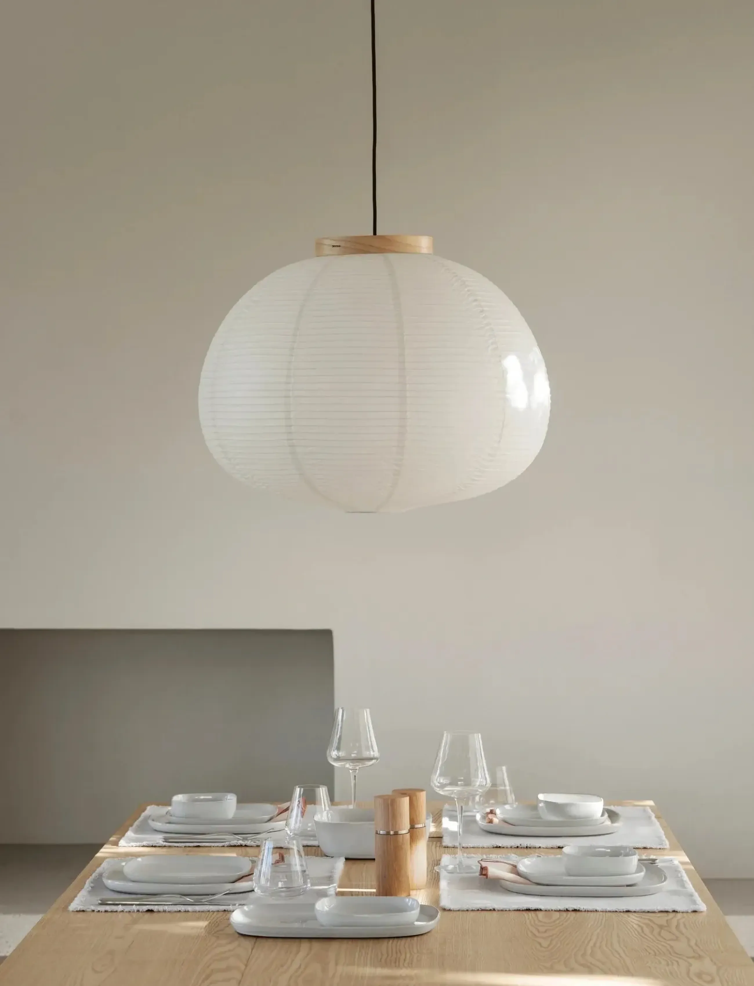 Blomus - Pendant Lamp - 48 cm, Ø 60 cm - KAMI - Oak - pendellampen - oak - 3