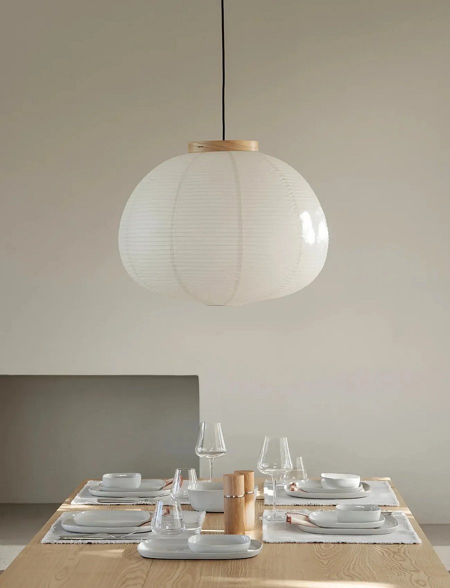 Blomus - Pendant Lamp - 48 cm, Ø 60 cm - KAMI - Oak - pendellampen - oak - 3
