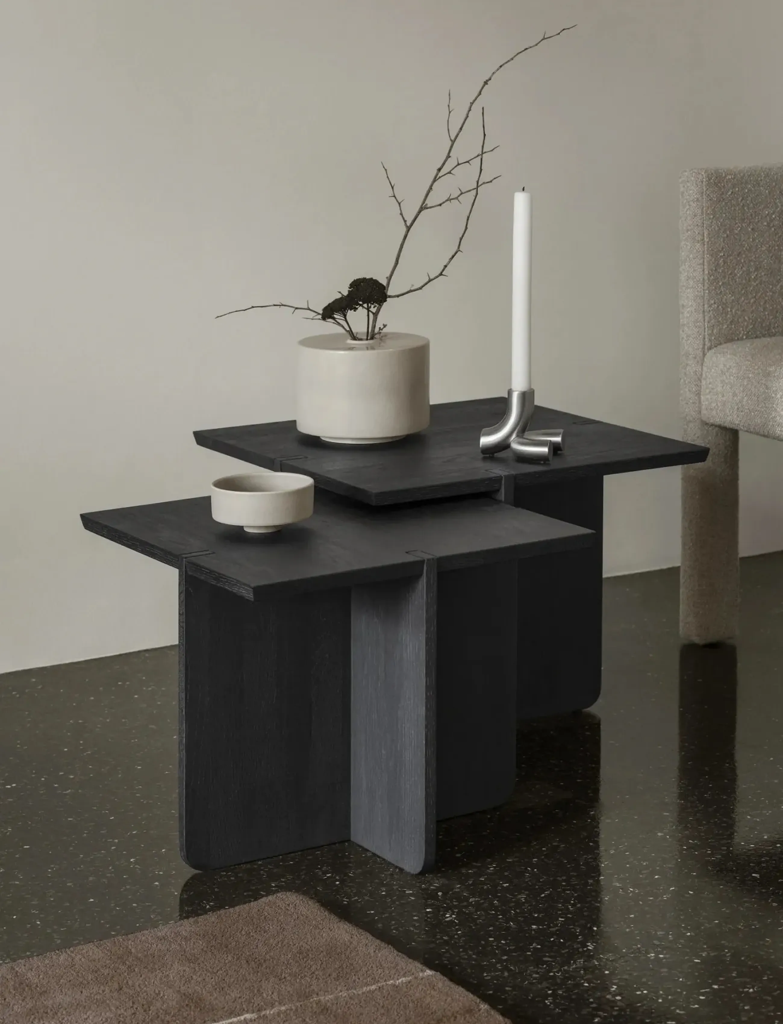 Blomus - Side Table M - 40 x 50 x 50 cm - ENGAWA - Black - sideborde og små borde - black - 3