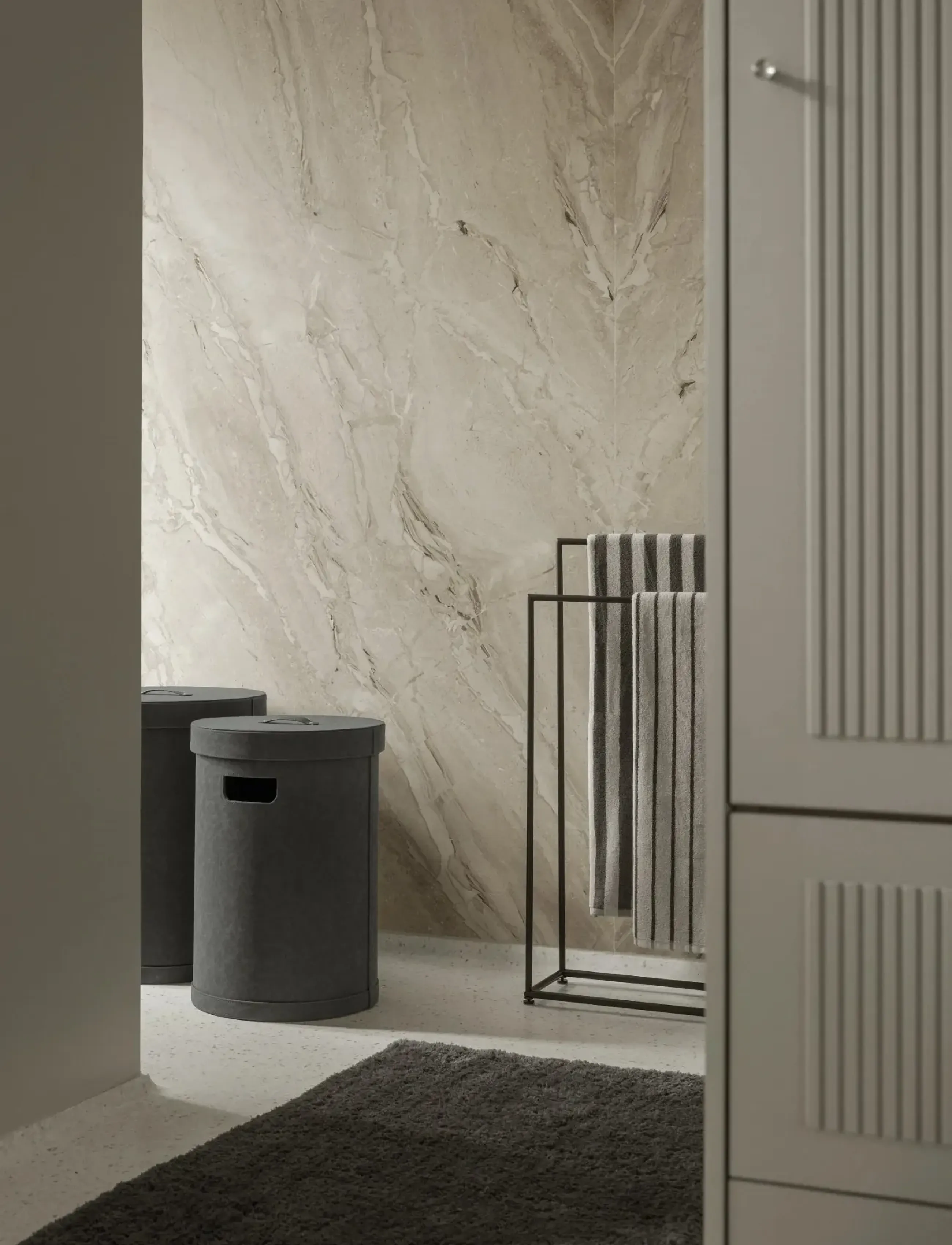 Blomus Laundry Basket M 51 Cm, Ø 35 50 L Sahla Black, cm, Storage, Schwarz - Baskets, Homeware