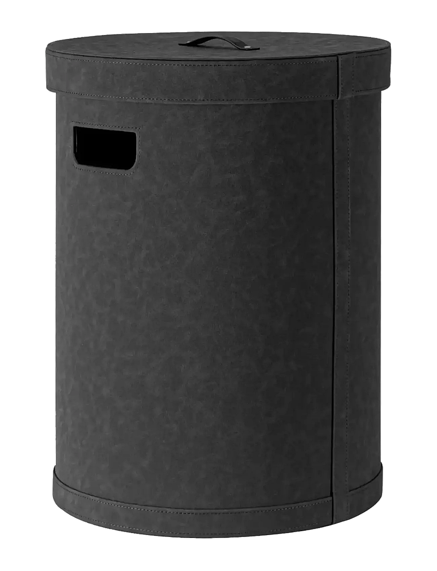 Blomus - Laundry Basket L - 54 cm, Ø 40 cm, 67,5 L - SAHLA - Black - wäschekörbe - black - 1