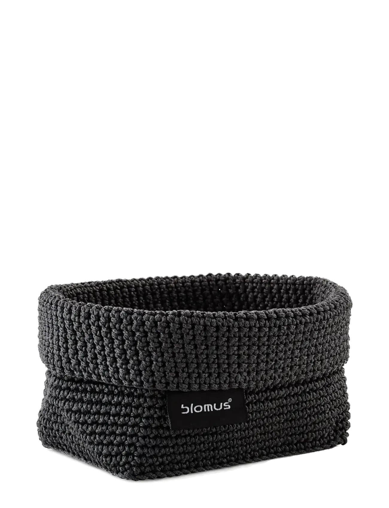 Blomus - Crochet Rope Basket M - 15 x 10 x 9 cm - TELA - Anthracite - aufbewahrungskörbe - anthracite - 1