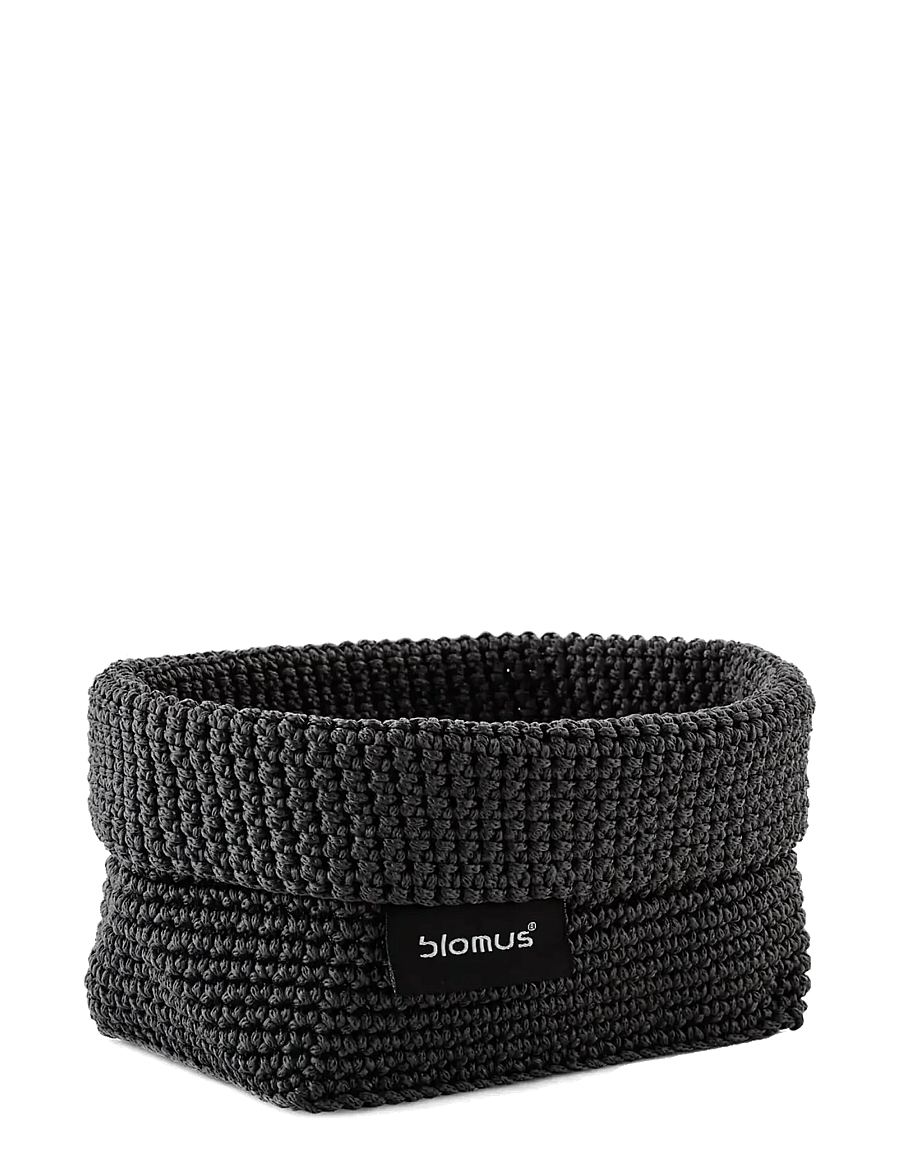 Blomus - Crochet Rope Basket M - 15 x 10 x 9 cm - TELA - Anthracite - aufbewahrungskörbe - anthracite - 1