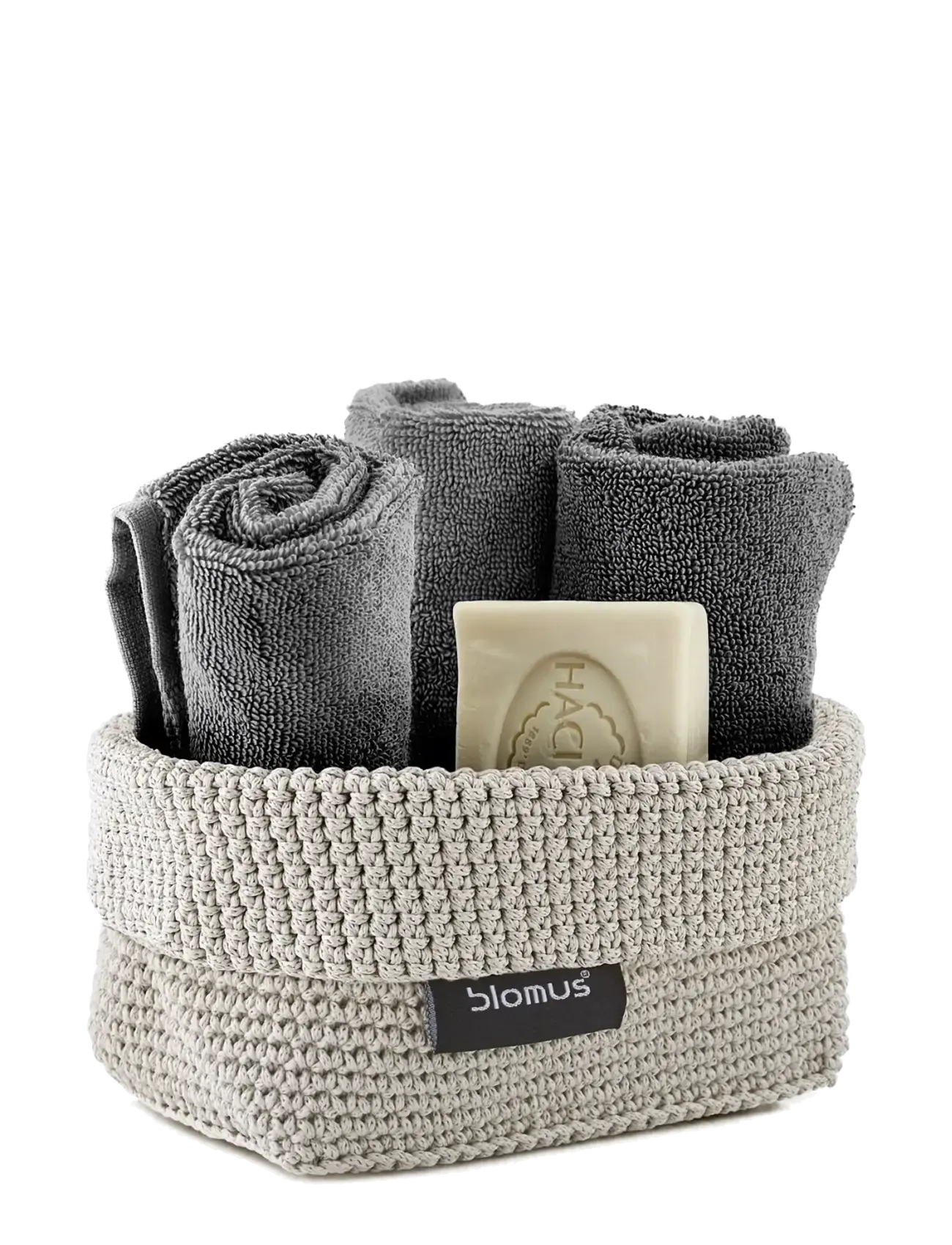 Blomus - Crochet Rope Basket M - 15 x 10 x 9 cm - TELA - Sand - opbevaringskurve - sand - 1