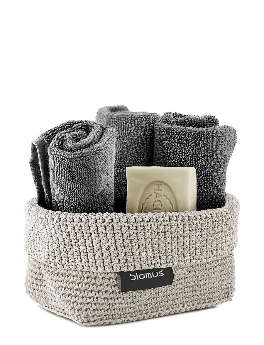 Blomus - Crochet Rope Basket M - 15 x 10 x 9 cm - TELA - Sand - hoiukorvid - sand - 1