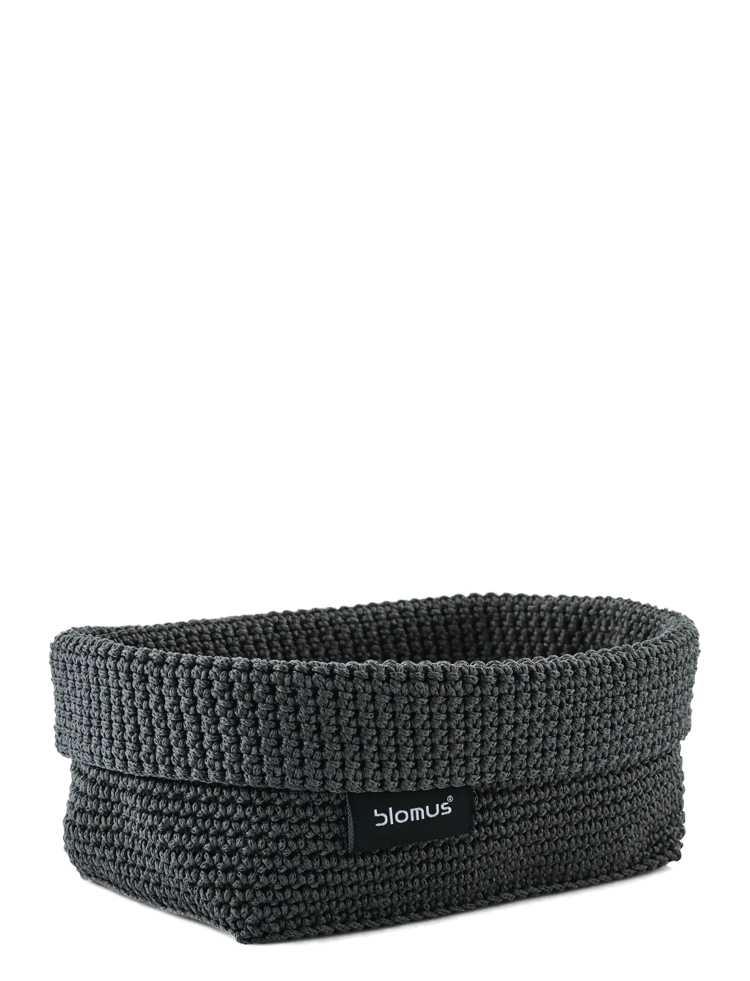 Blomus Crochet Rope Basket L - 20 x 12 x 9 cm - TELA - Anthracite - Nýkomið - ANTHRACITE / black