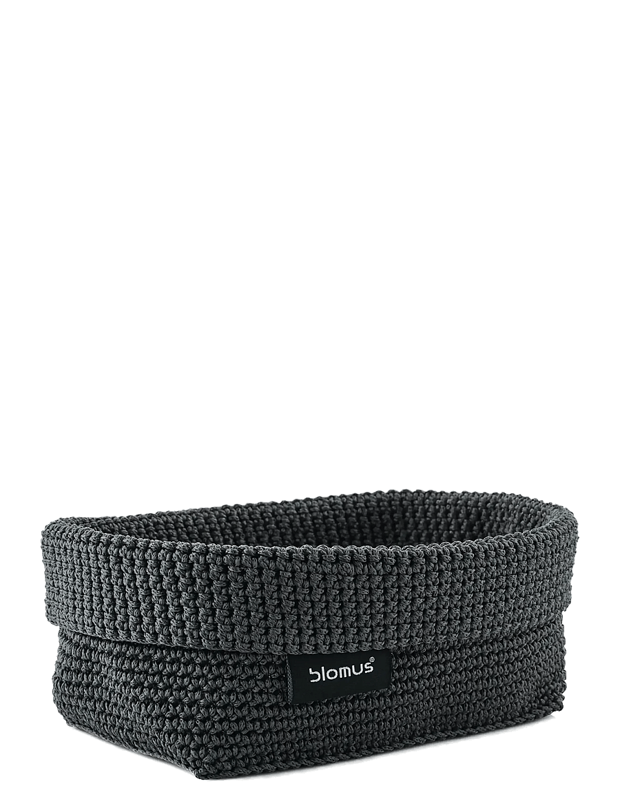 Blomus - Crochet Rope Basket L - 20 x 12 x 9 cm - TELA - Anthracite - toidu säilitamine - anthracite - 0