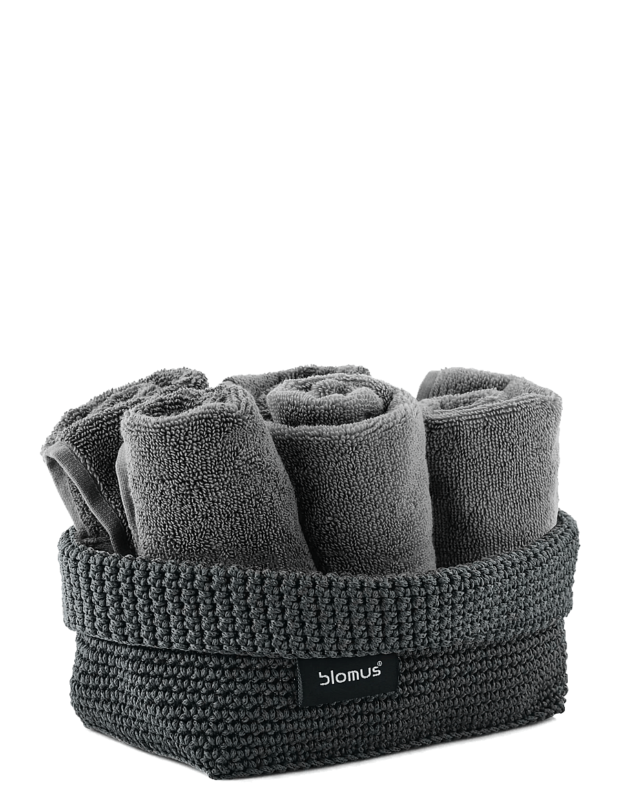 Blomus - Crochet Rope Basket L - 20 x 12 x 9 cm - TELA - Anthracite - toidu säilitamine - anthracite - 1