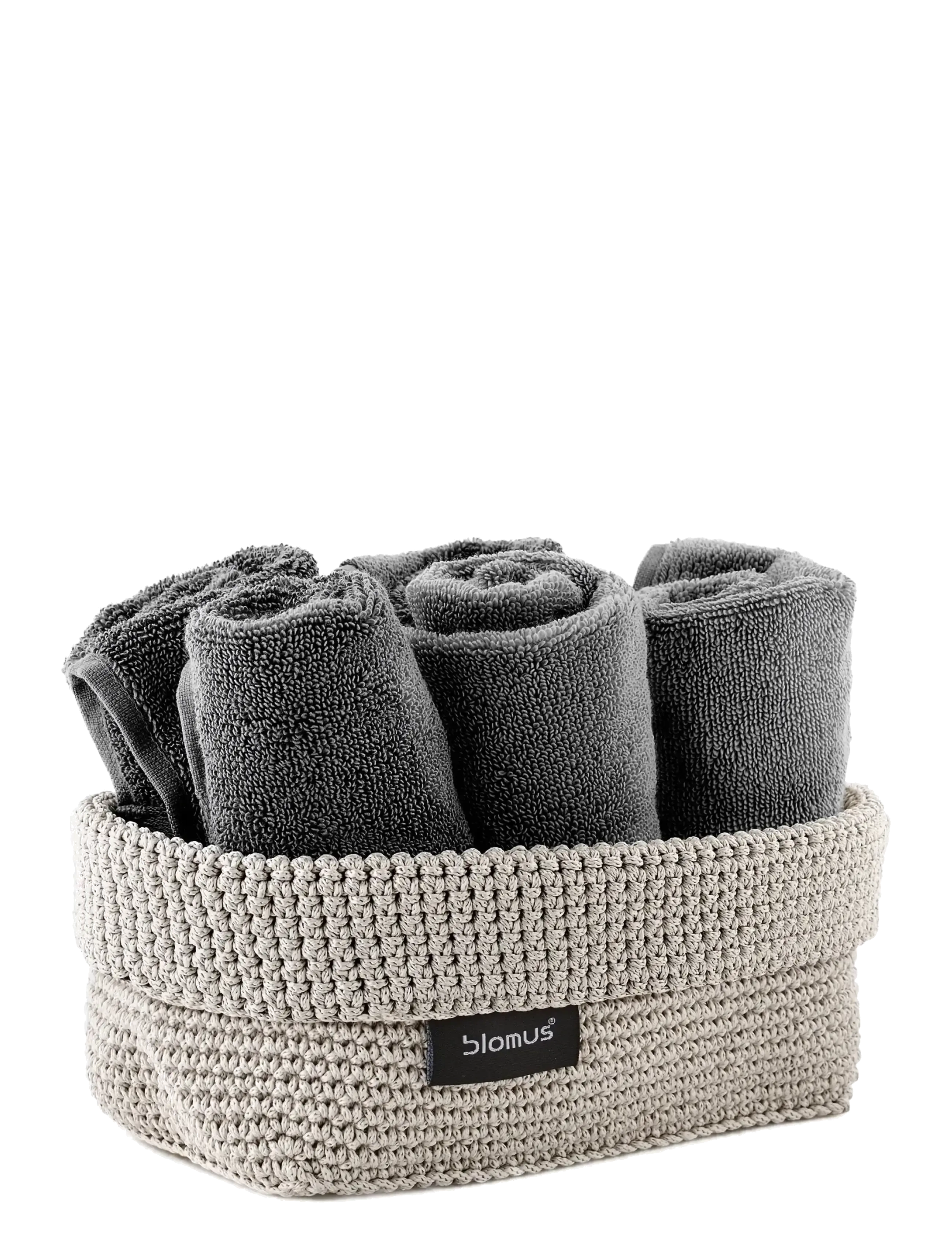 Blomus Crochet Rope Basket L 20 X 12 9 Cm Tela Sand, cm, Storage, Beige - Storage Baskets, Homeware