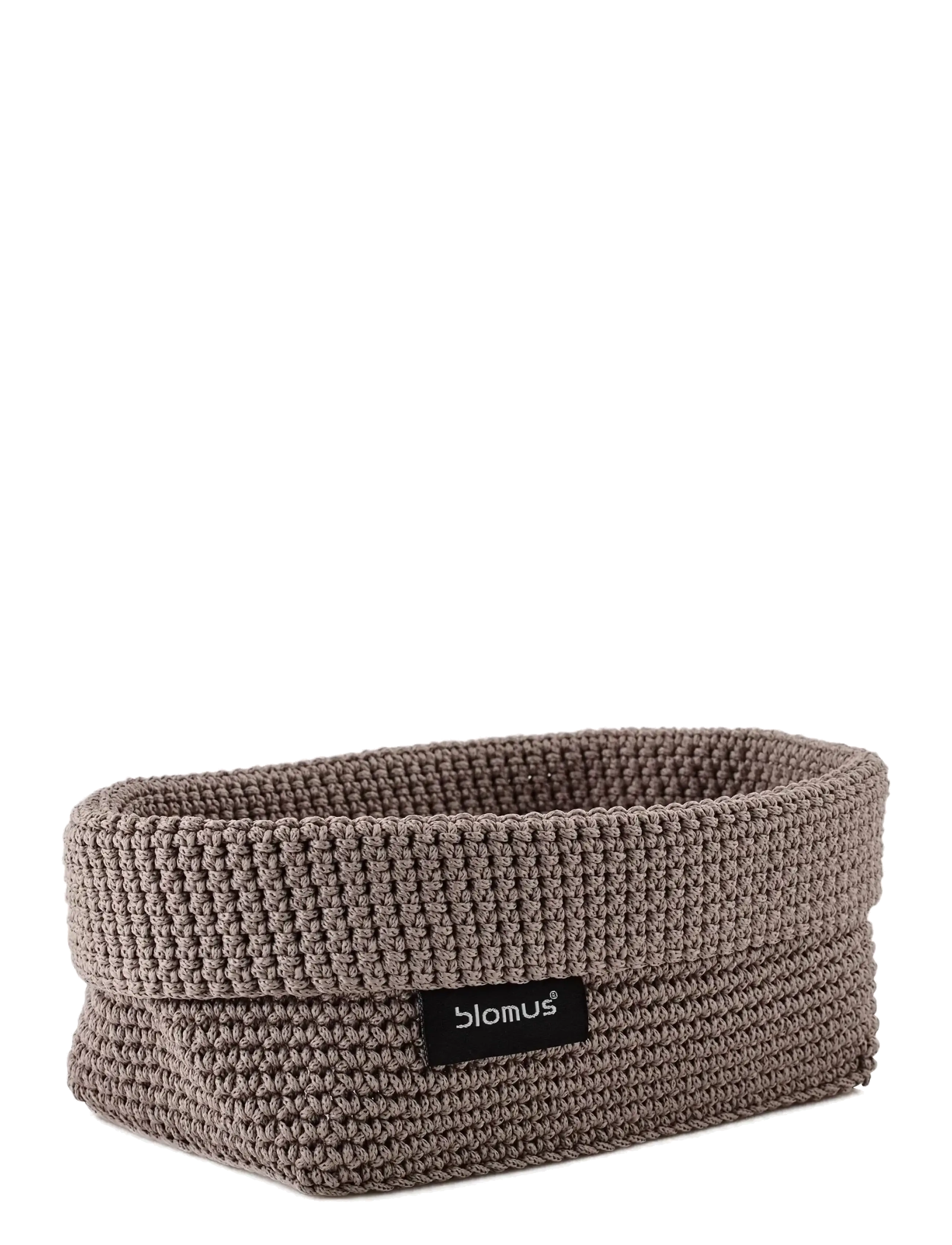 Blomus Crochet Rope Basket L 20 X 12 9 Cm Tela Taupe, cm, Storage, Braun - Storage Baskets, Homeware