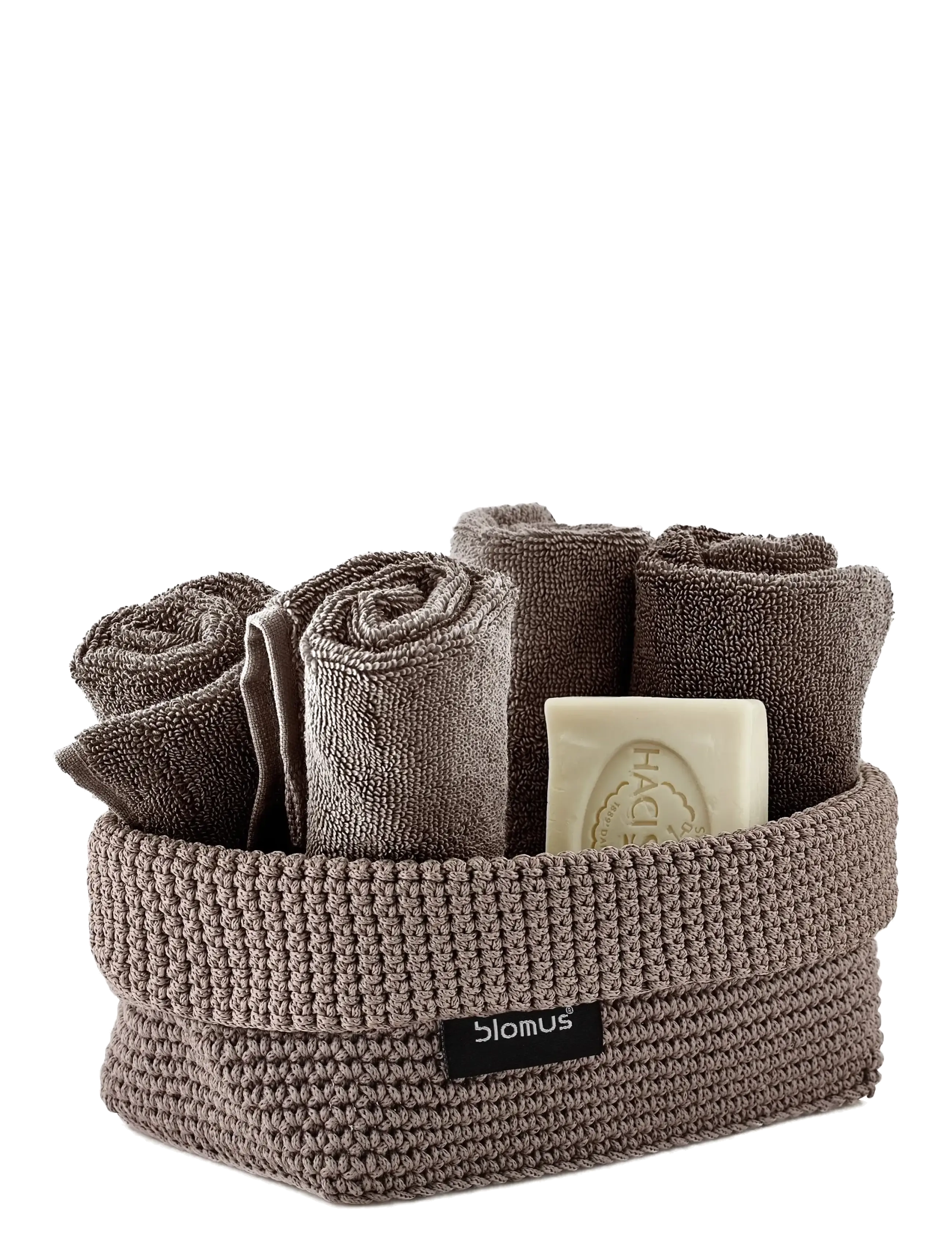 Blomus - Crochet Rope Basket L - 20 x 12 x 9 cm - TELA - Taupe - mad opbevaring - taupe - 1