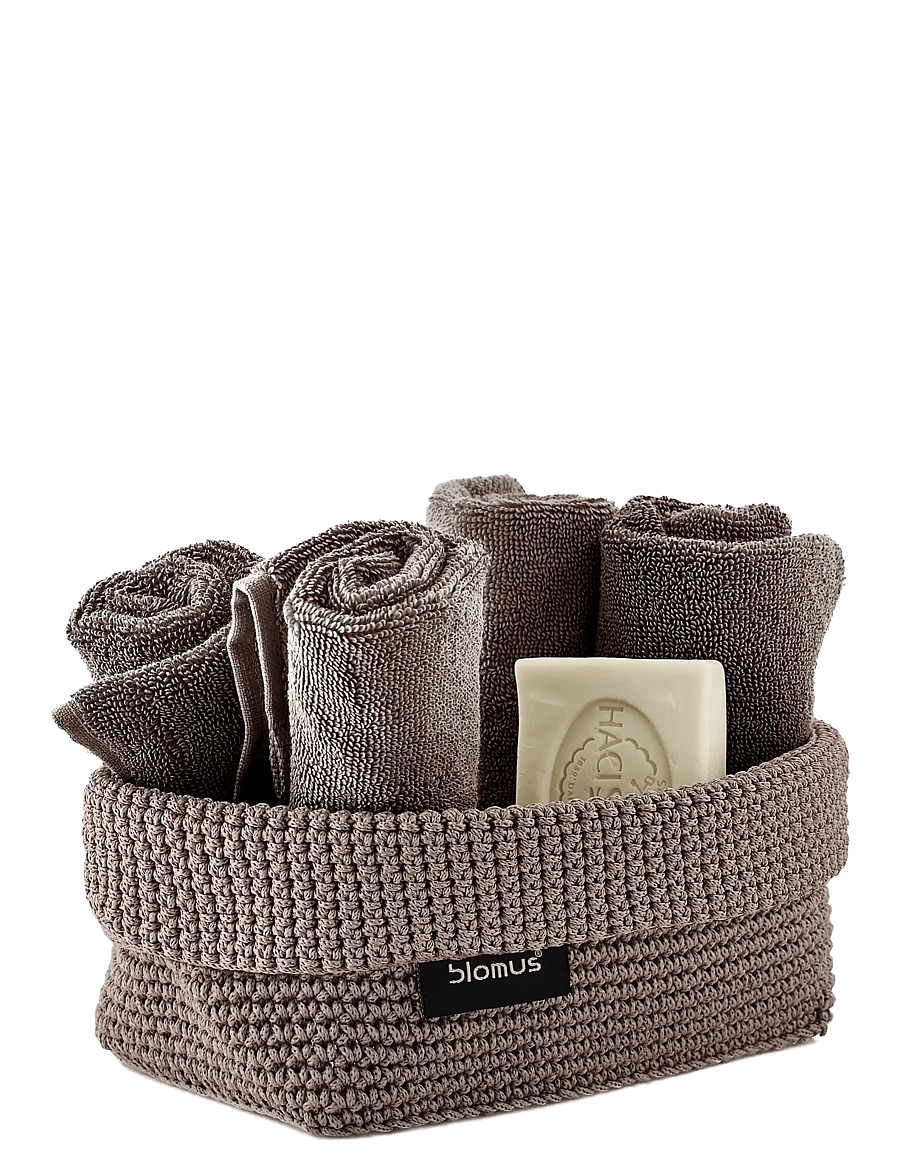 Blomus - Crochet Rope Basket L - 20 x 12 x 9 cm - TELA - Taupe - lebensmittellagerung - taupe - 1