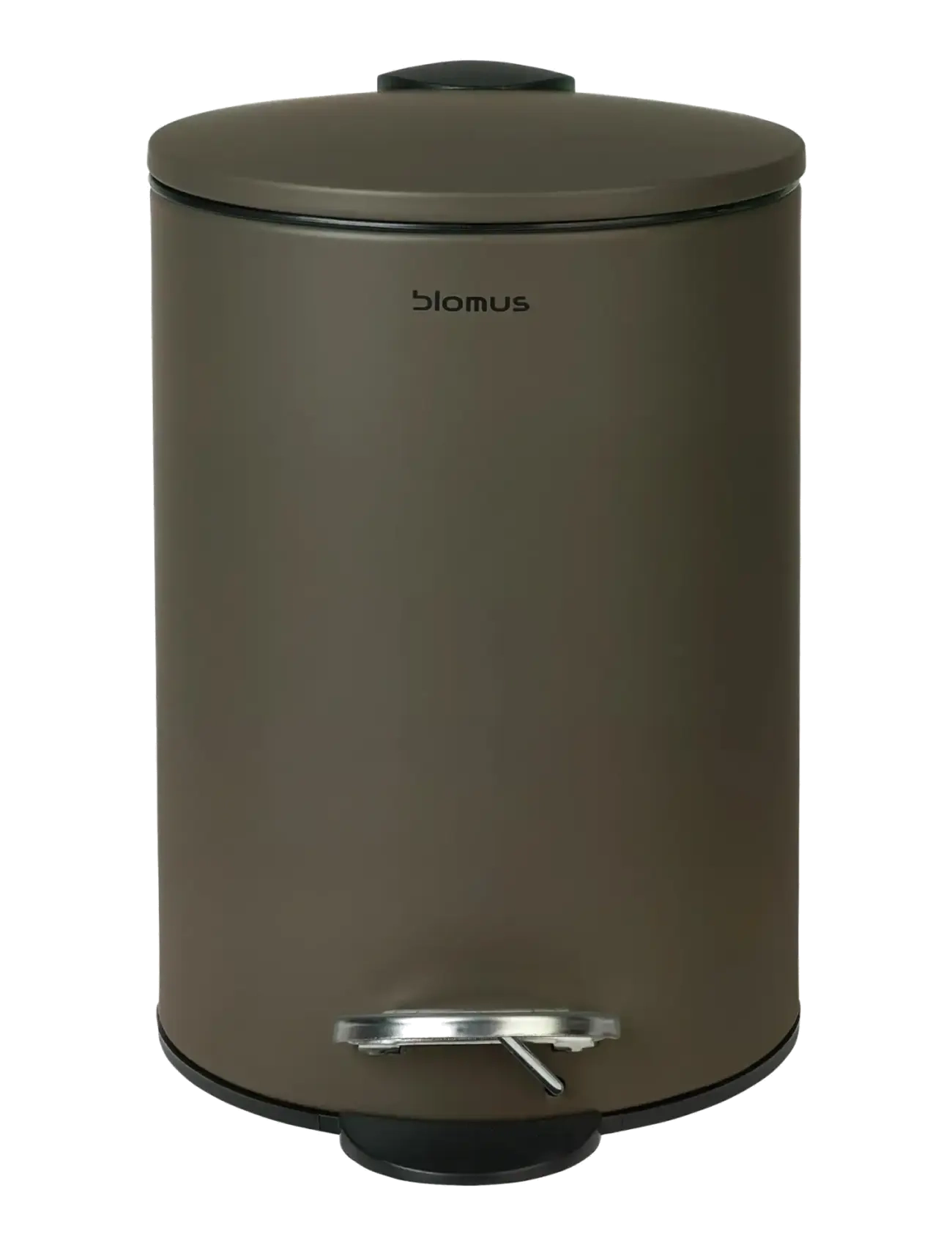 Blomus Pedal Bin Ø 17 Cmn, 3 L Tubo Tarmac, 21.5 cm, Storage, Braun - Paper Bins, Homeware