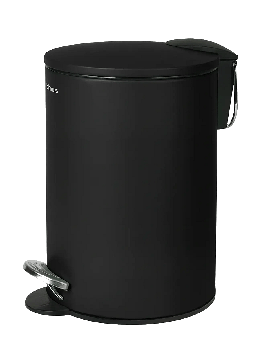 Blomus - Pedal Bin - Ø 17 cmn, 3 L - TUBO - Black - papierkörbe - black - 1