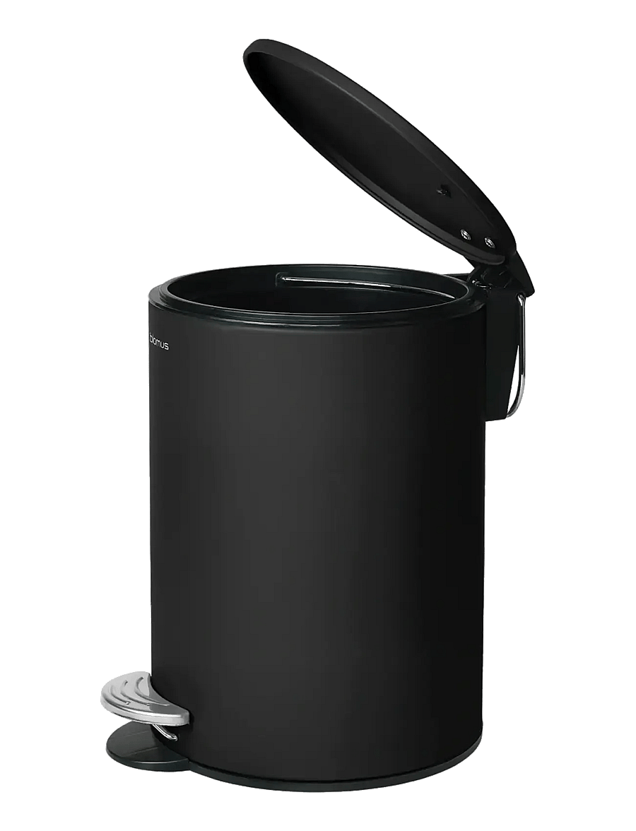 Blomus - Pedal Bin - Ø 17 cmn, 3 L - TUBO - Black - papierkörbe - black - 2