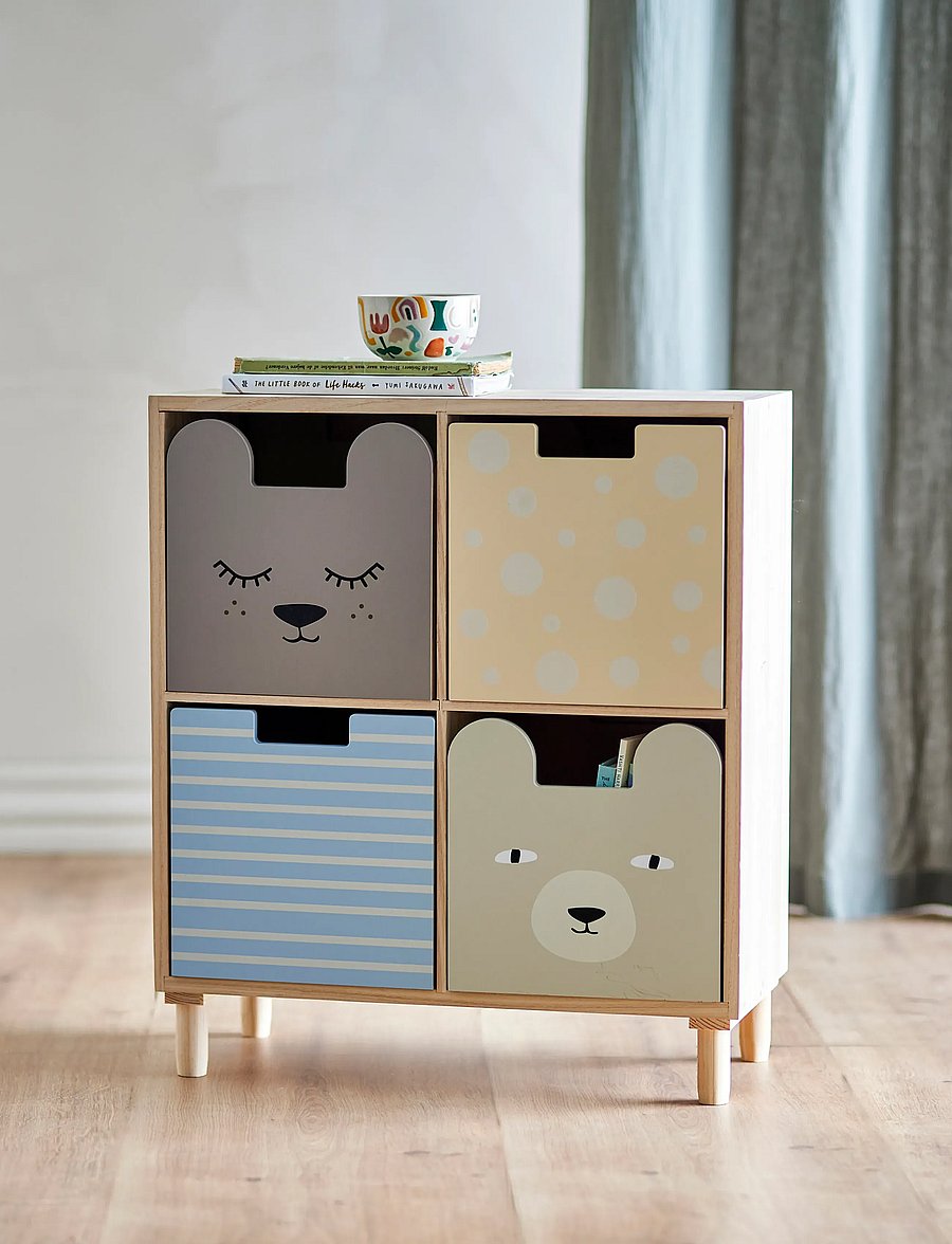 Bloomingville Mini - Calle Bookcase w/Drawers - möbel mit aufbewahrungsfunktion - multi-coloured - 0