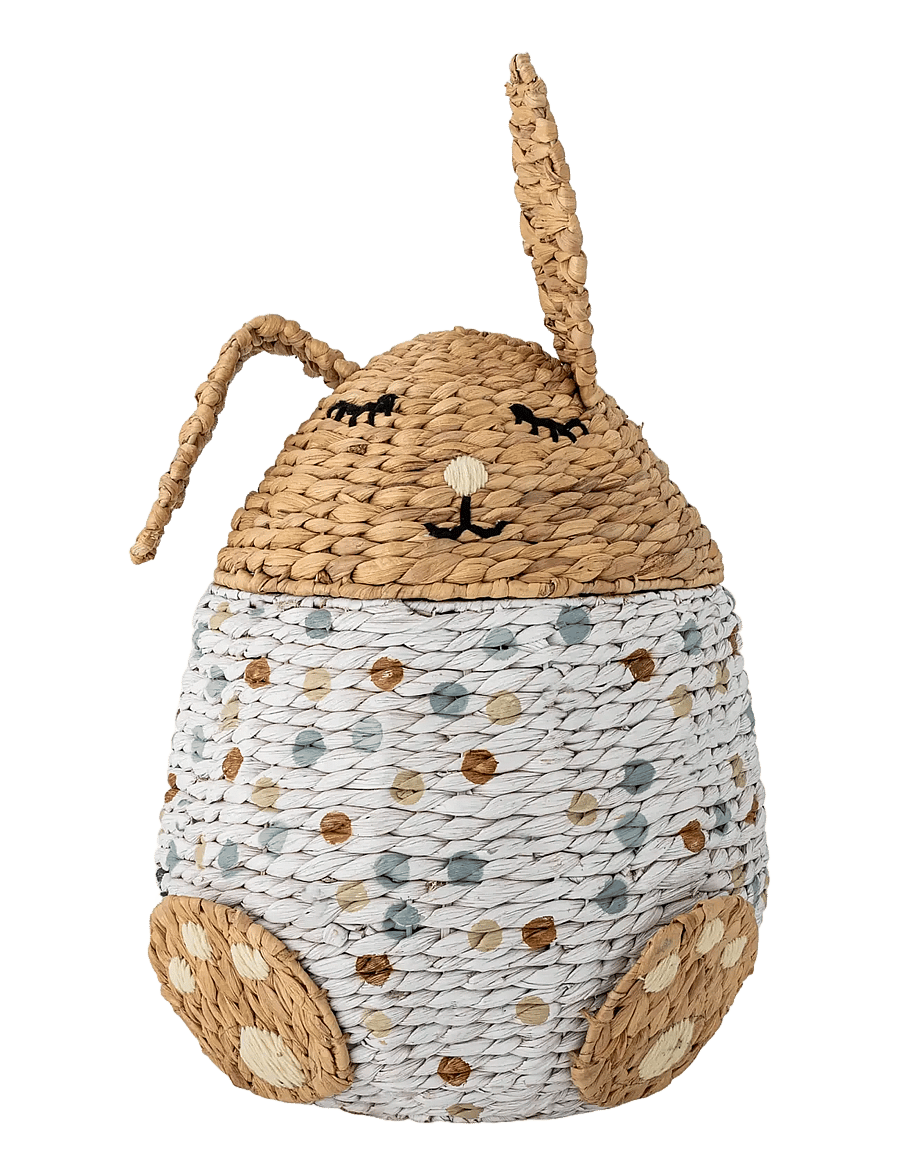 Bloomingville Mini - Villja Basket w/Lid - aufbewahrungskörbe - multi-coloured - 1