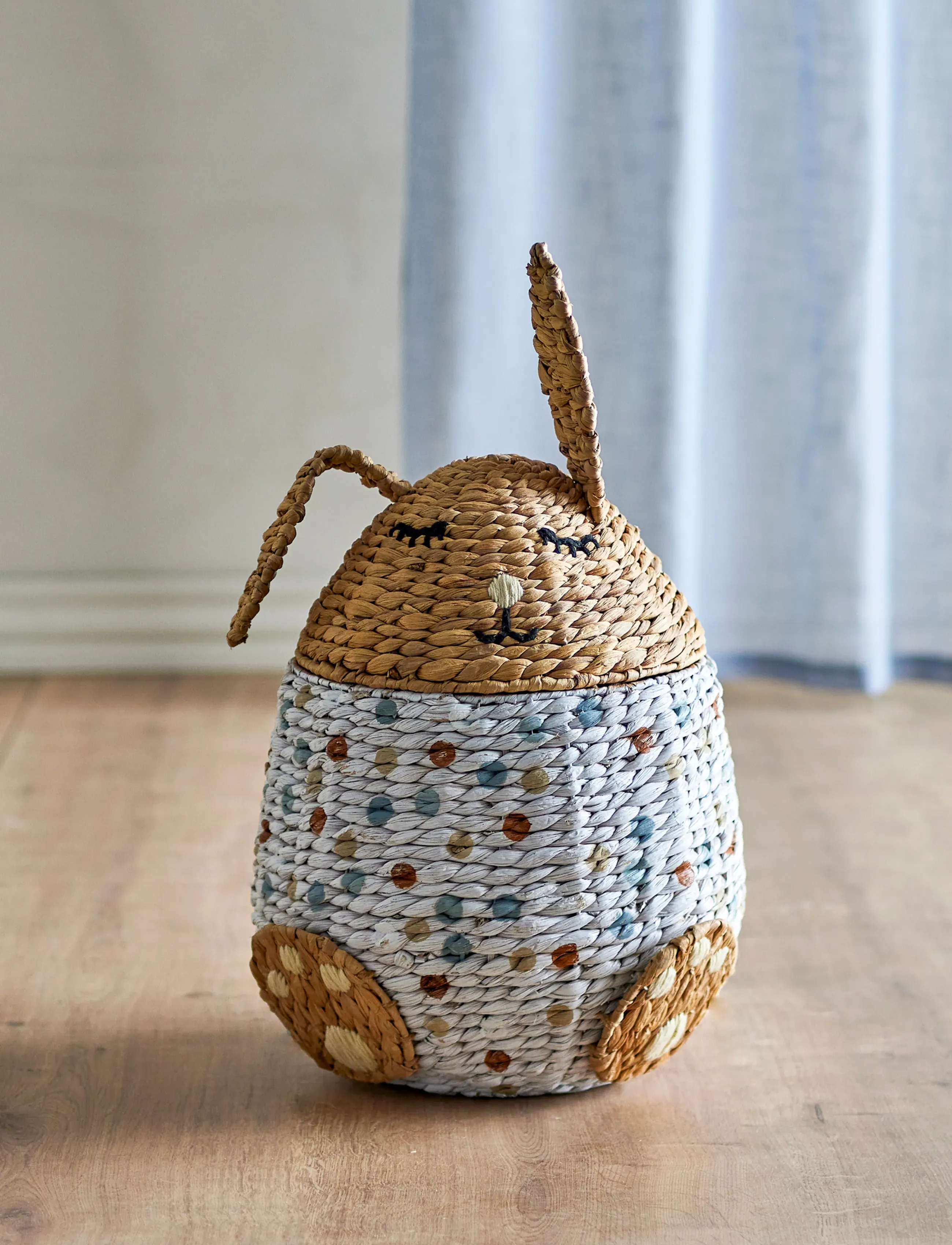 Bloomingville Mini - Villja Basket w/Lid - hoiukorvid - multi-coloured - 0