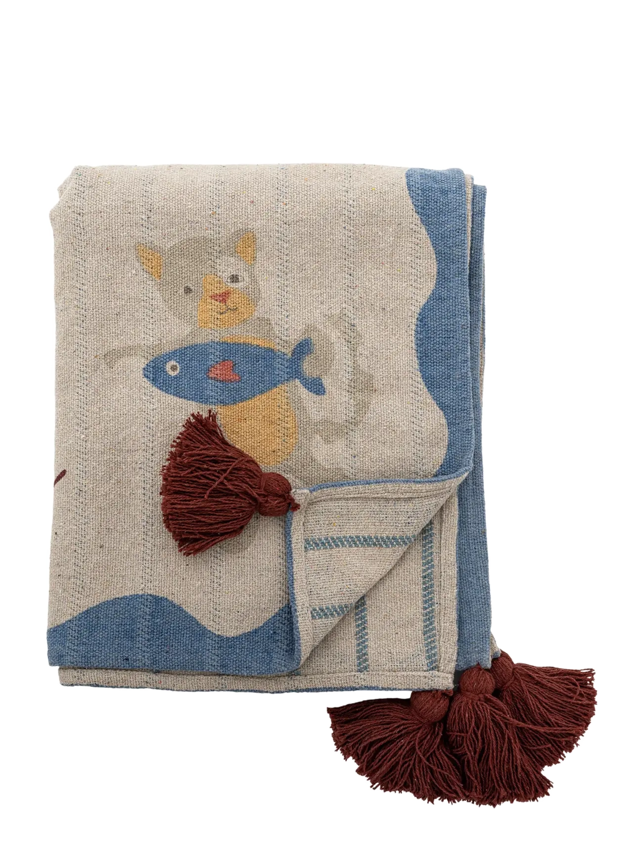 Bloomingville Mini Mille Throw - Inspiration - MULTI-COLOURED / blue