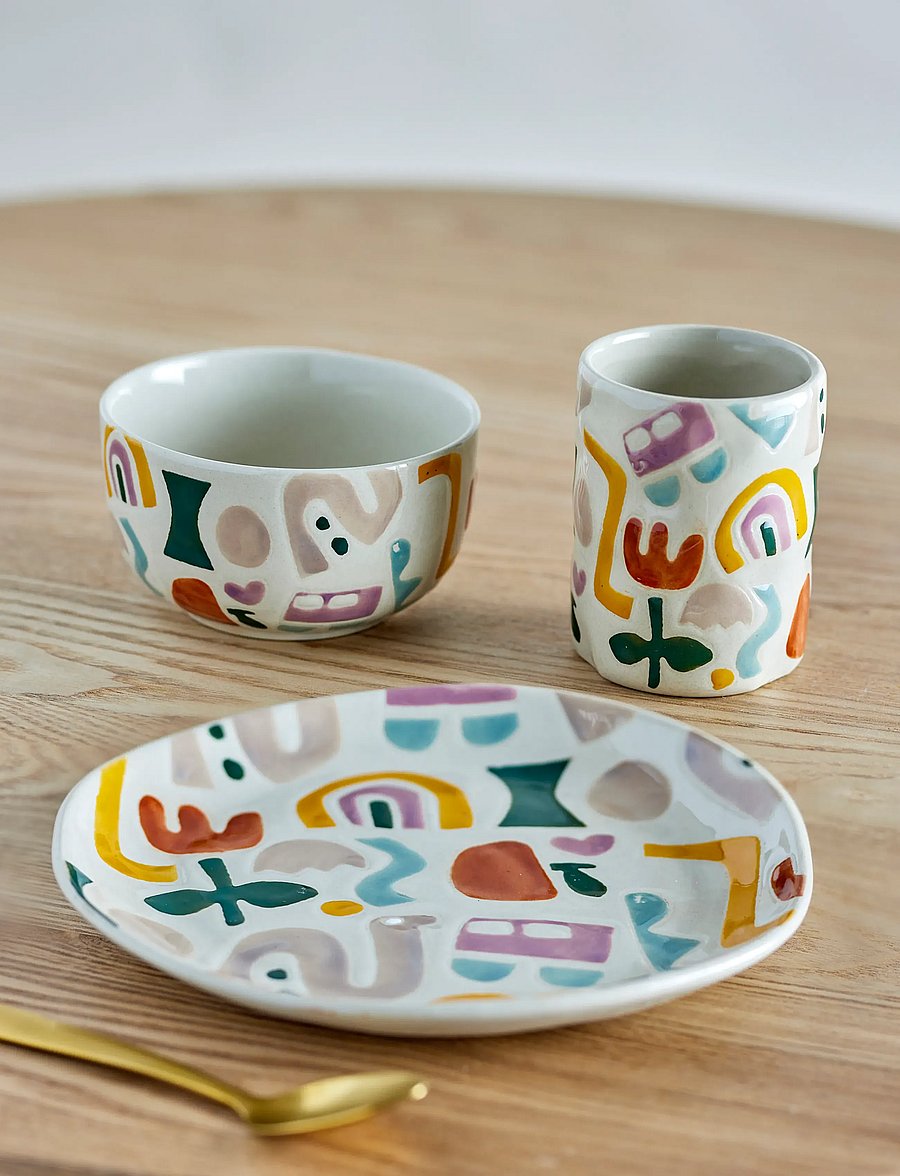 Bloomingville Mini - Filur Tableware Set - essgeschirr - multi-coloured - 0