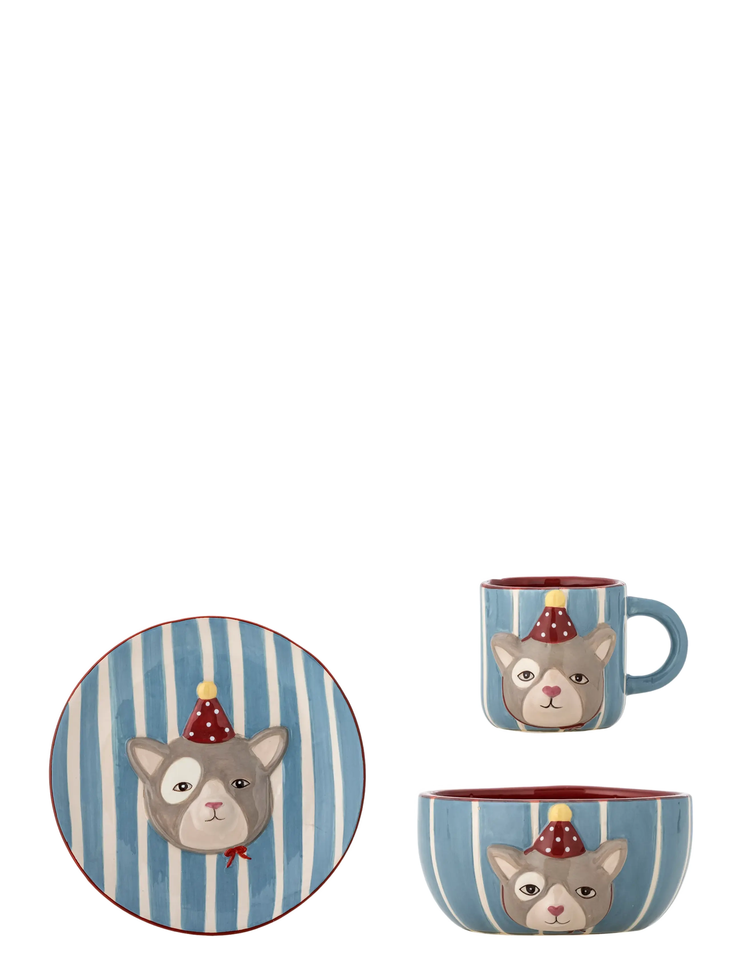 Bloomingville Mini Party Tableware Set - Serveringssæt - MULTI-COLOURED / blue