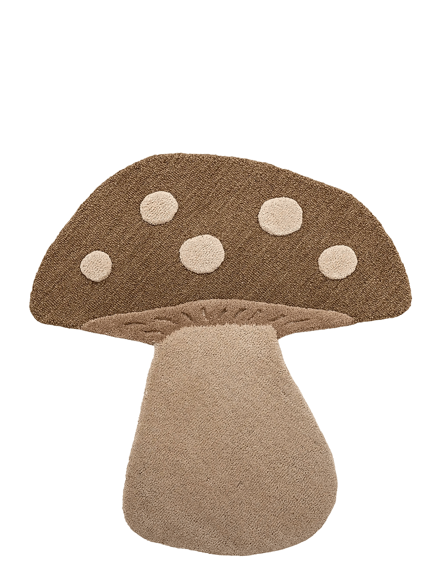 Bloomingville Mini - Mushroom Rug - asymmetrische teppiche - brown - 1