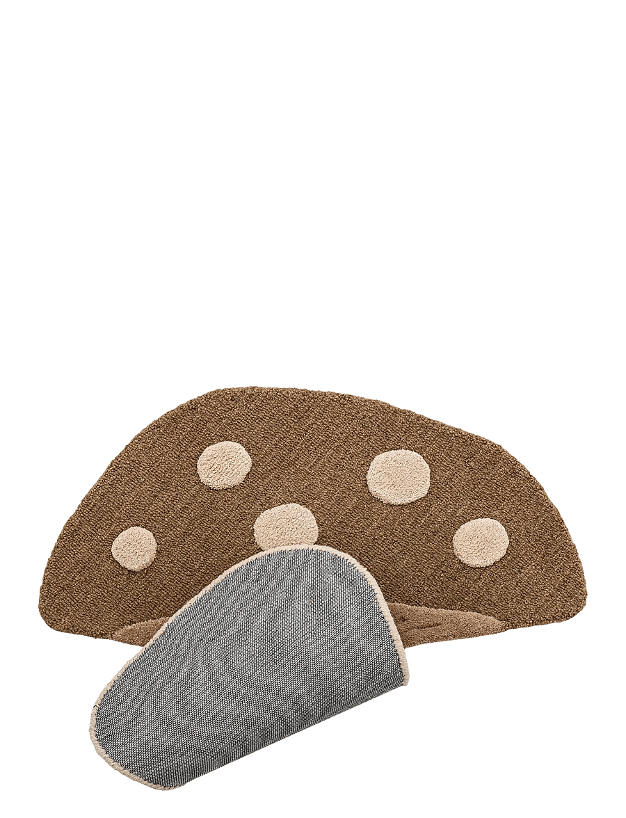 Bloomingville Mini - Mushroom Rug - asymmetrische teppiche - brown - 2