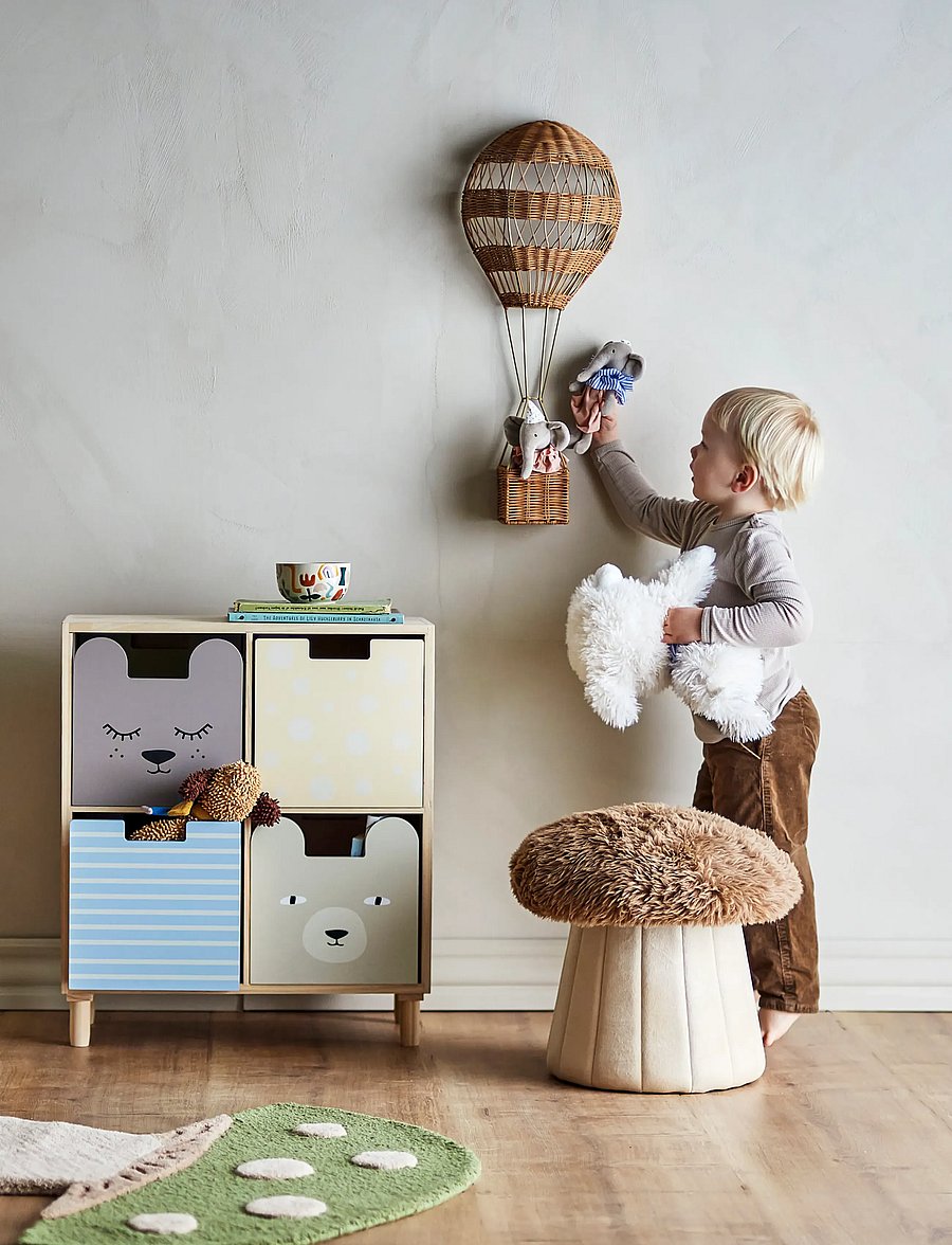 Bloomingville Mini - Bertil Pouf - poufs & lehnstühle - multi-coloured - 2