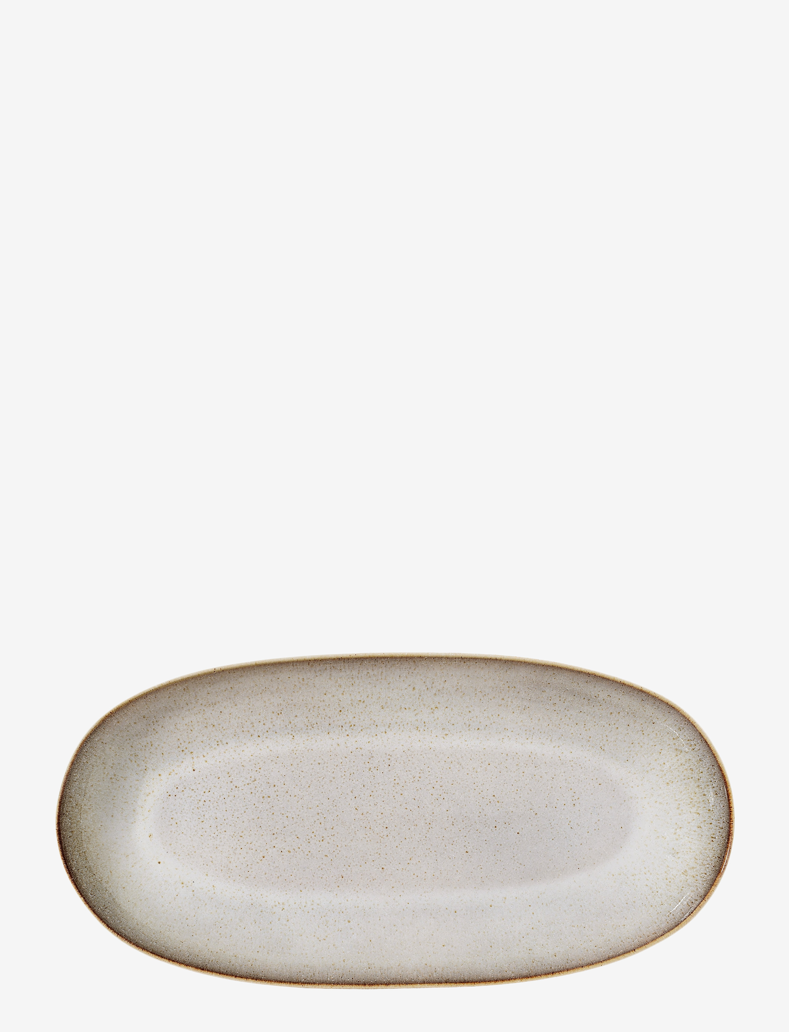 BLOOMINGVILLE Sandrine Serveringsfad, Grå, Stentøj Grau - 42X21CM - Unisex
