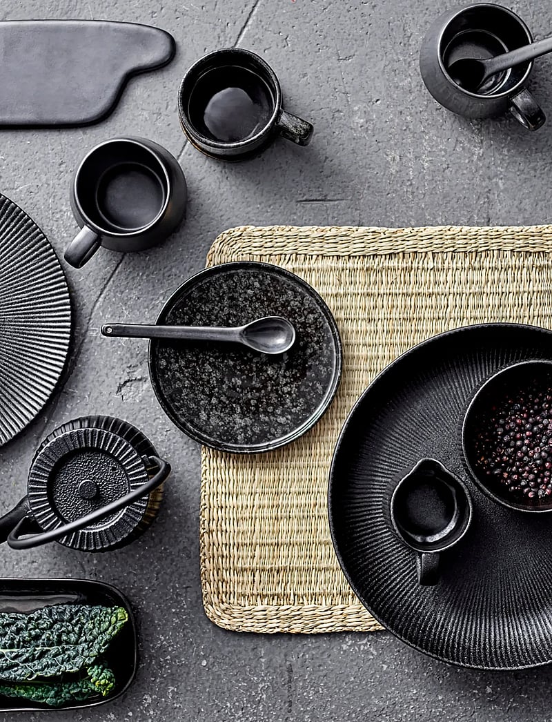 Bloomingville - Neri Bowl, Black, Stoneware - serveerimisnõud - black - 1