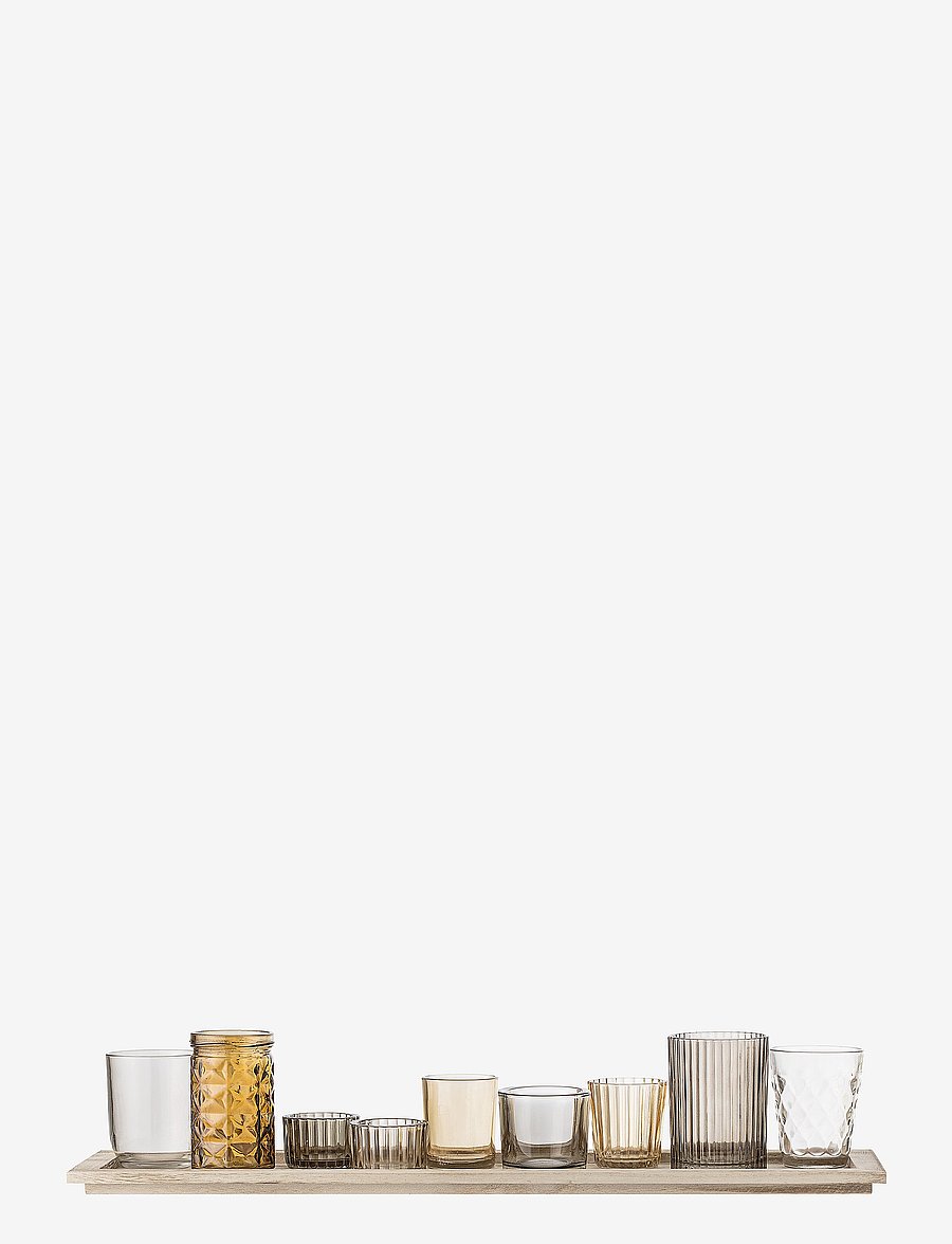 Bloomingville - Sanga Votive SET of 10 - vasen - brown - 1