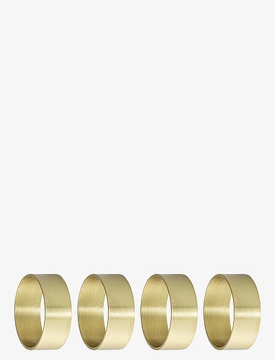 Bloomingville Laurie Napkin Ring 4-pack - Salvrätikute rõngad ja hoidikud - GOLD / gold