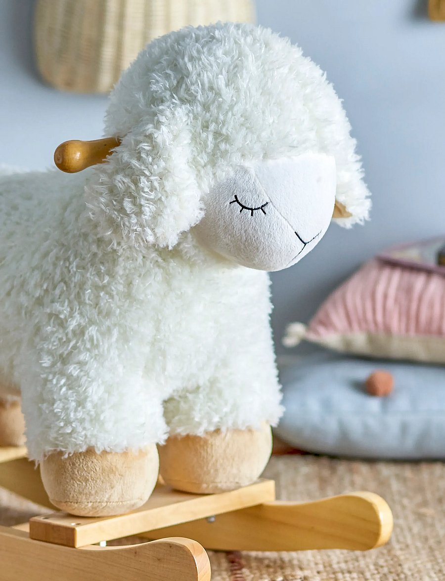 Bloomingville - Laasrith Rocking Toy, Sheep - geschenkideen - white - 0