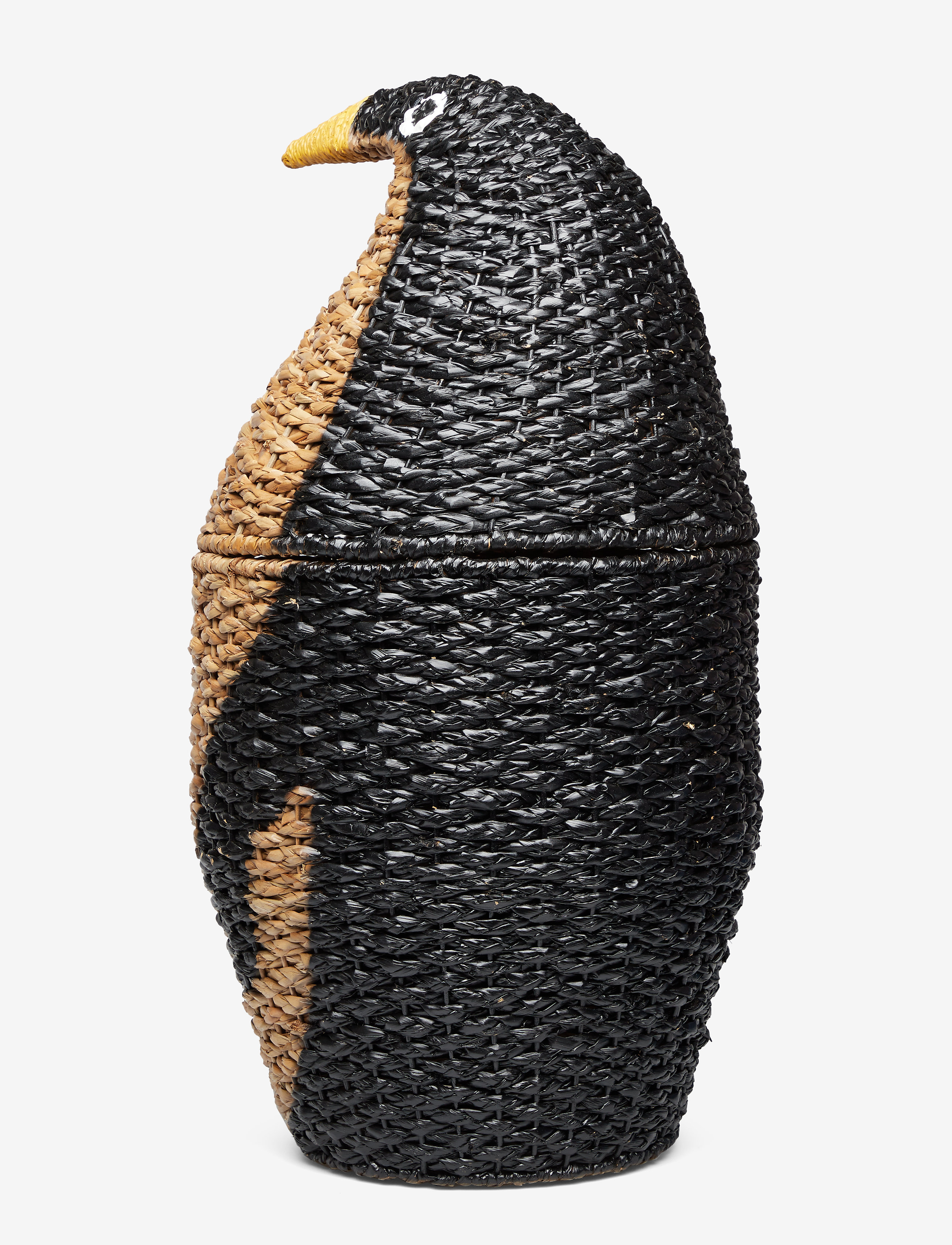 Bloomingville - Tazia Basket w/Lid, Black, Bankuan Grass - opbevaringskurve - multi-color - 2