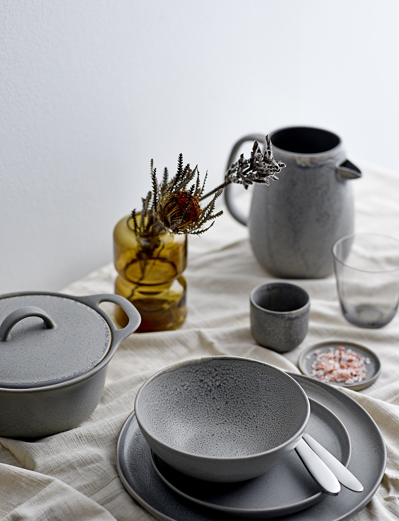 Bloomingville - Kendra Skål, Grå, Stentøj - laveste priser - grey - 2