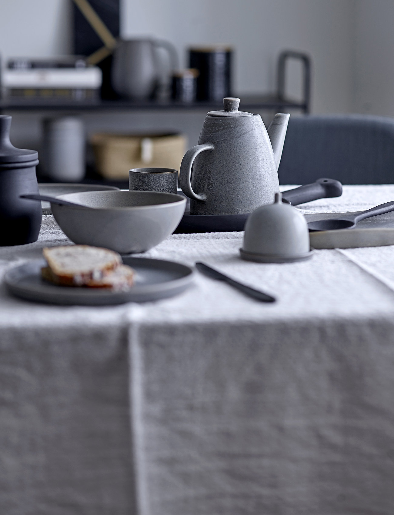 Bloomingville - Kendra Skål, Grå, Stentøj - laveste priser - grey - 4